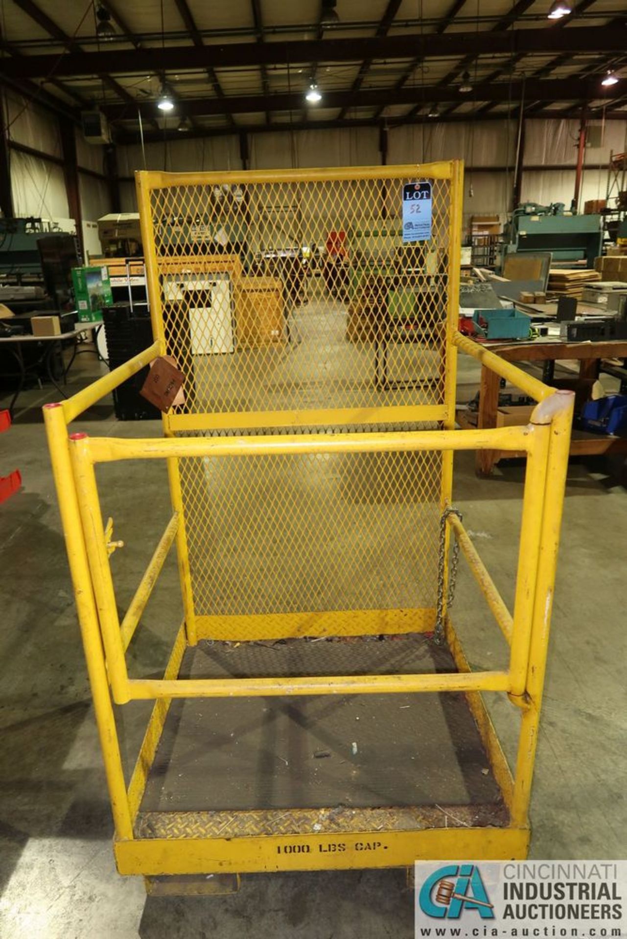 ****36" X 36" X 46" X 1,000 LB. I&S EQUIPMENT LIFT TRUCK MAN-CAGE ****Delay removal, no pickup - Image 4 of 4