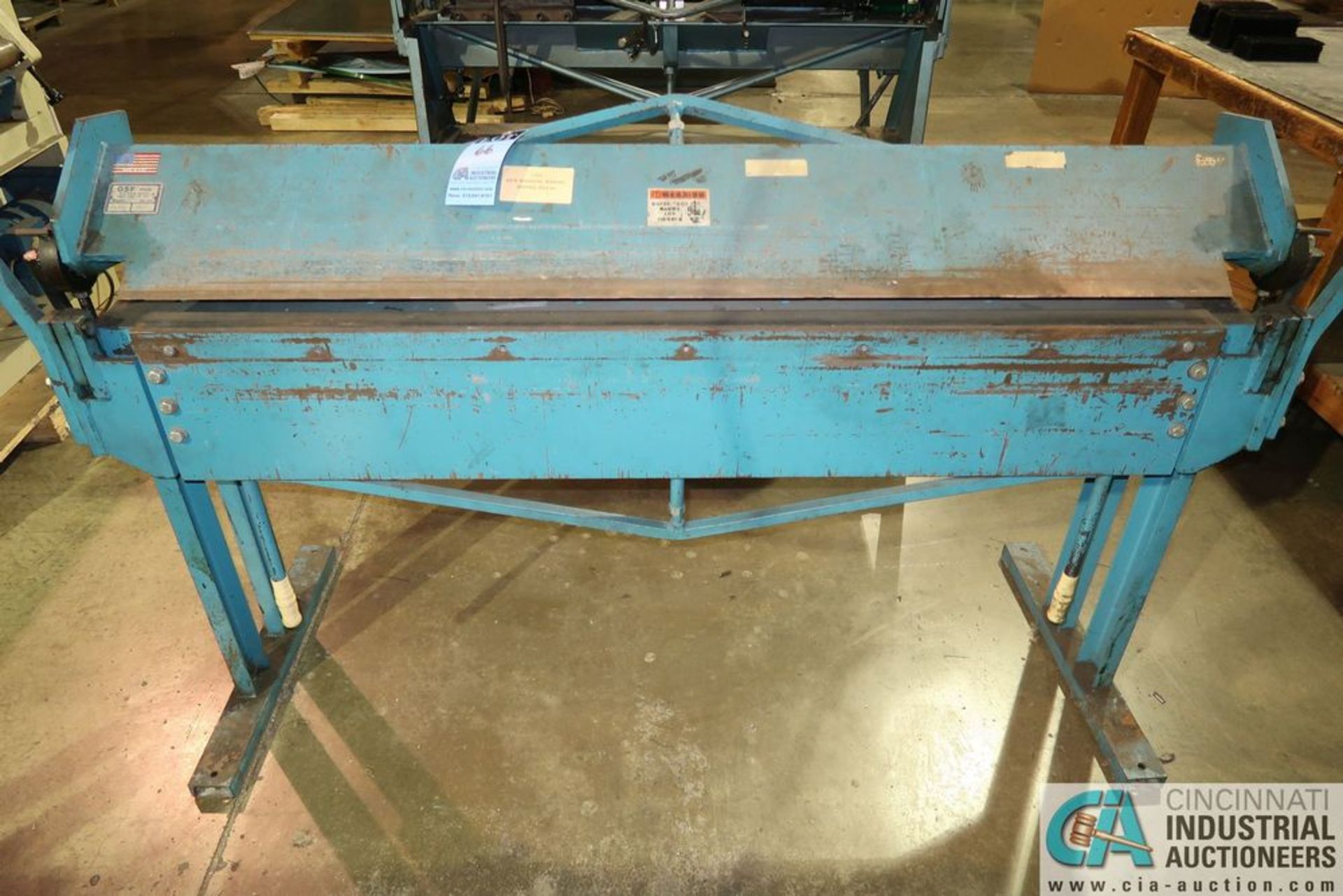 16 GA. X 60" GFS MODEL 56018 HAND BRAKE; S/N 1525 **LOADING FEE DUE THE "ERRA" GRINER ENG. $150. - Image 4 of 6