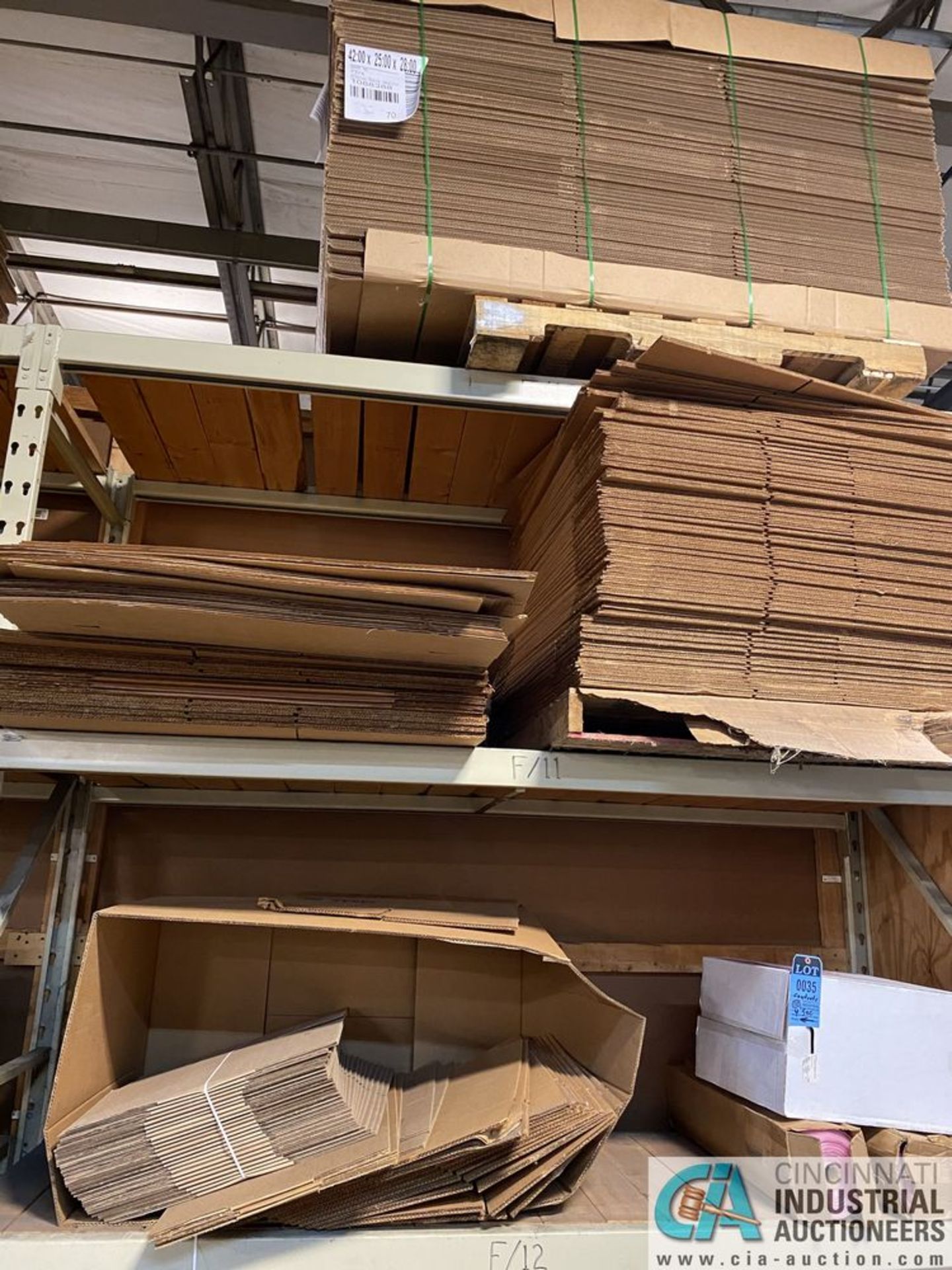 (LOT) CONTENTS OF 4-SECTIONS PALLET RACK - ASSORTED CORRUGATED BOXES AND OTHER SHIPPING SUPPLIES - Image 6 of 6