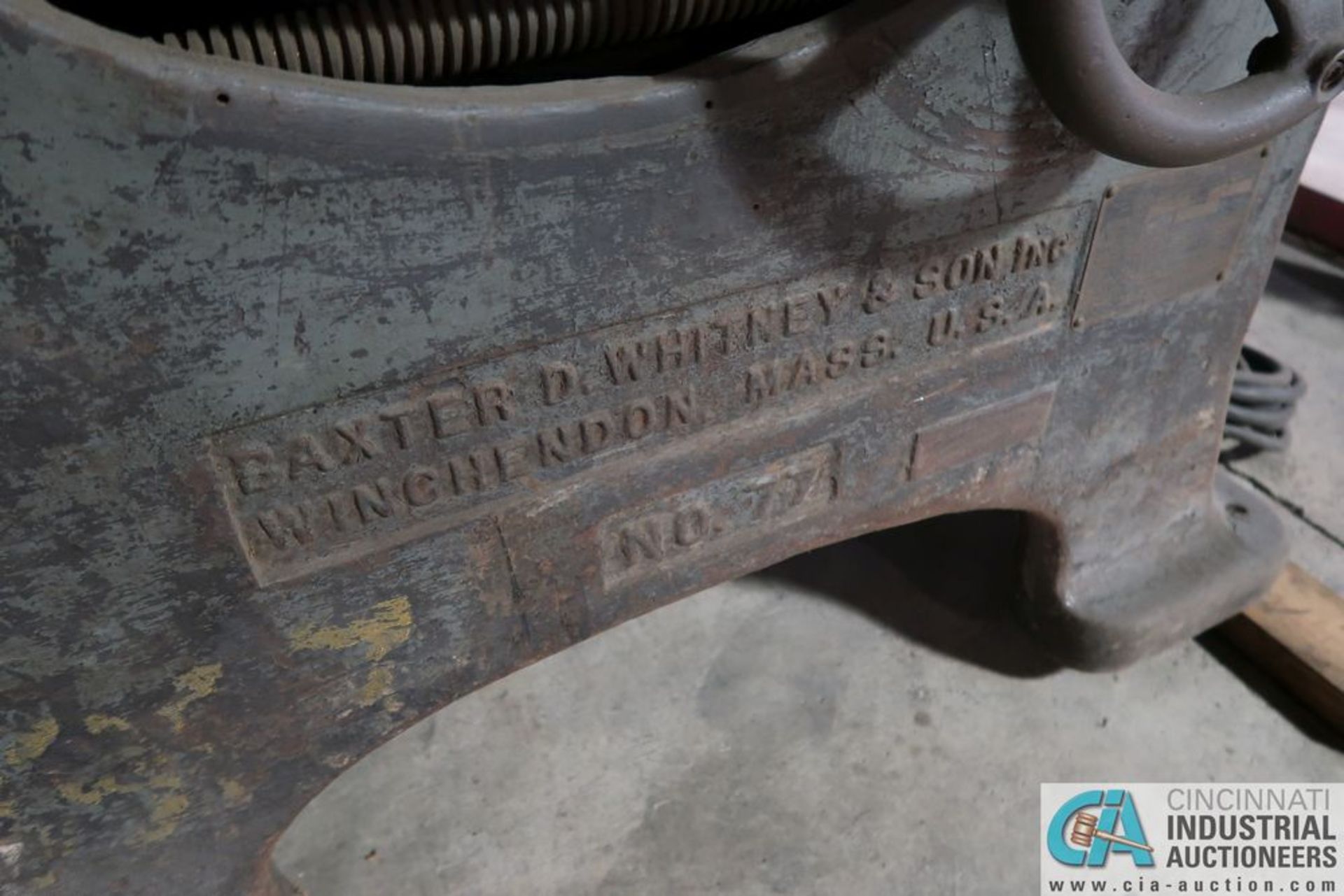 12" BAXTER D WHITNEY MODEL 77 HEAVY DUTY TABLE SAW; S/N 18610 - Image 3 of 3