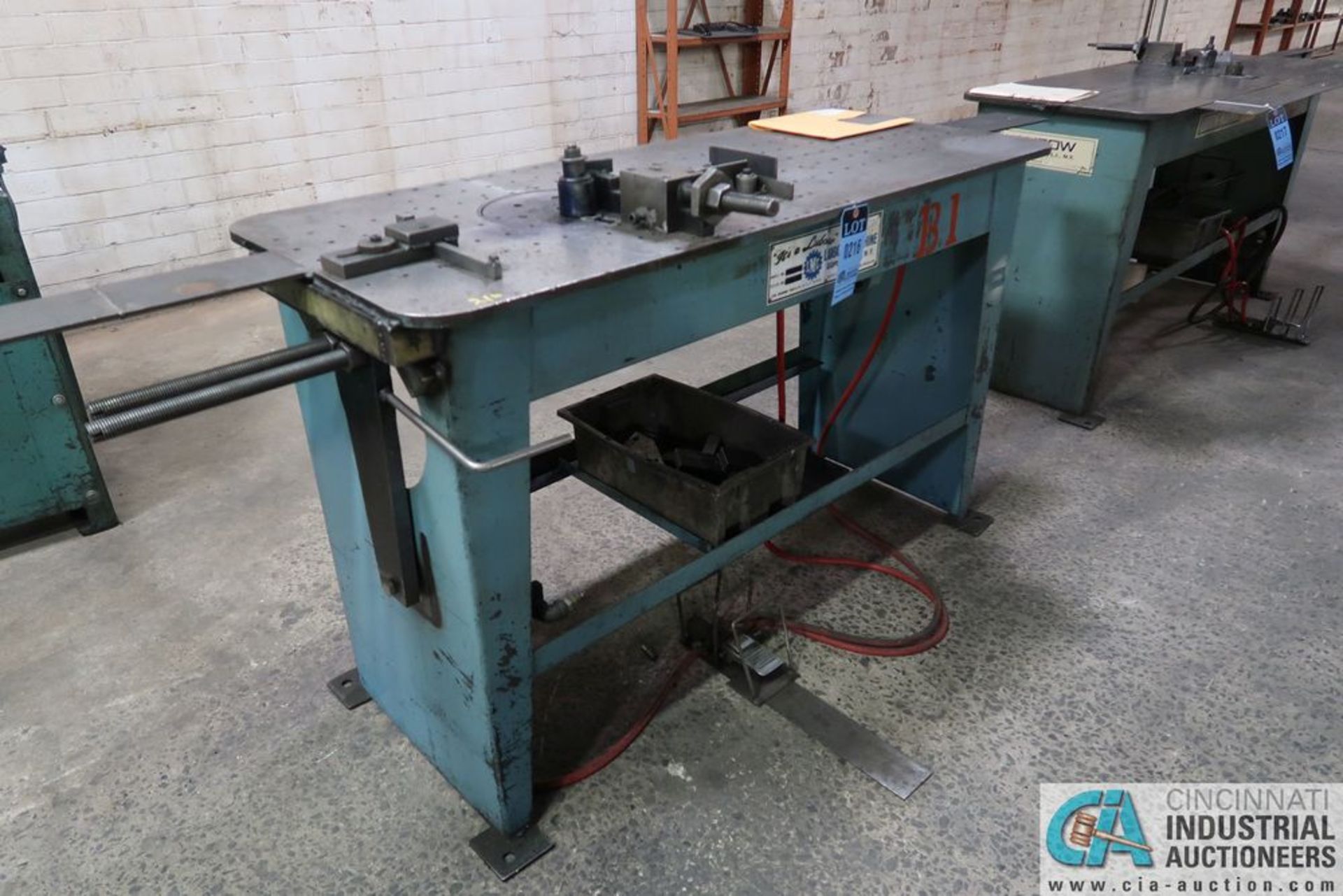 LUBOW MODEL ML-10 SINGLE HEAD ROTARY TABLE WIRE-ROD BENDER; S/N 11-75 **Loading Fee Due the "ERRA"