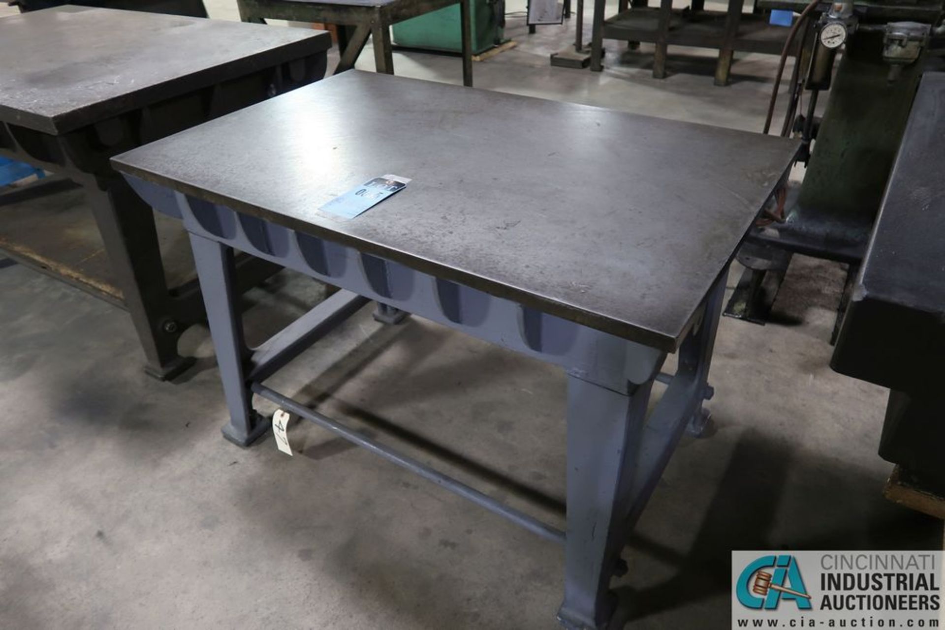 30" X 48" X 31-1/2" HIGH STAND MOUNTED CAST IRON SURFACE PLATE