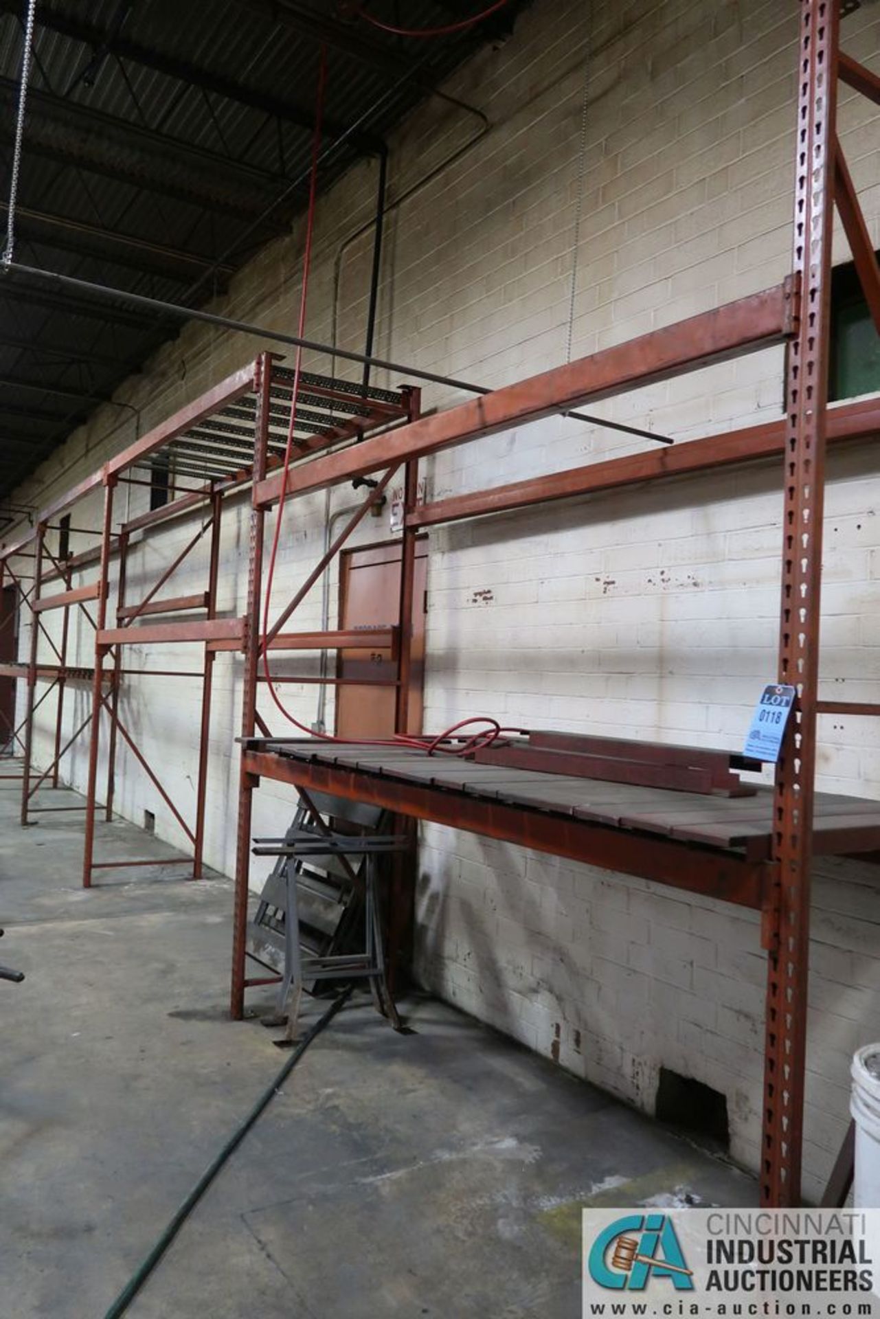 SECTIONS 33" X 108" X 120" HIGH TEAR DROP STYLE ADJUSTABLE BEAM PALLET RACK, (20) 4" FACE OVERALL