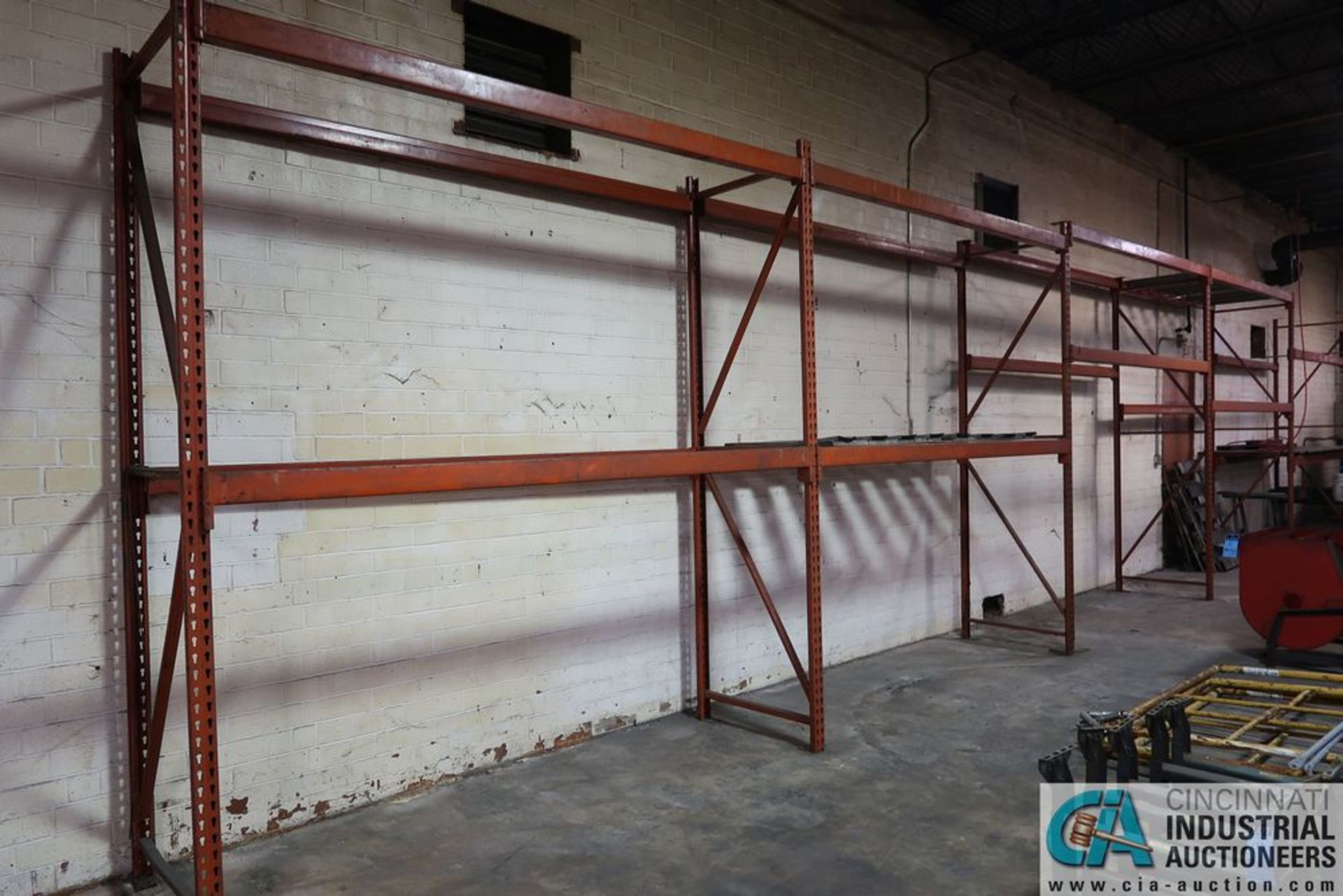 SECTIONS 33" X 108" X 120" HIGH TEAR DROP STYLE ADJUSTABLE BEAM PALLET RACK, (20) 4" FACE OVERALL - Image 2 of 9