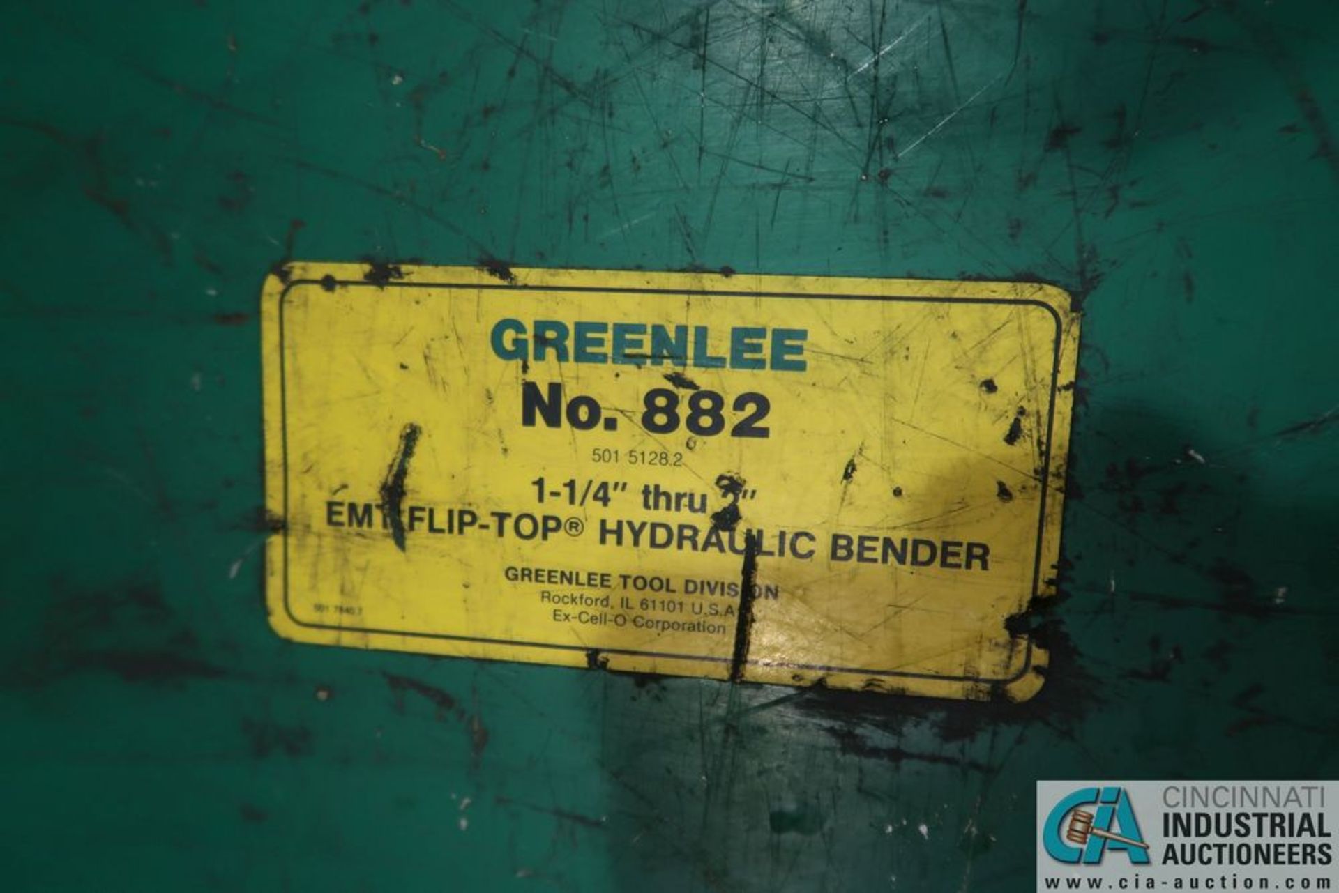 GREENLEE NO. 882 FLIP-TOP BENDER FOR 1-1/4" - 2" THIN WALL CONDUIT - Image 4 of 4