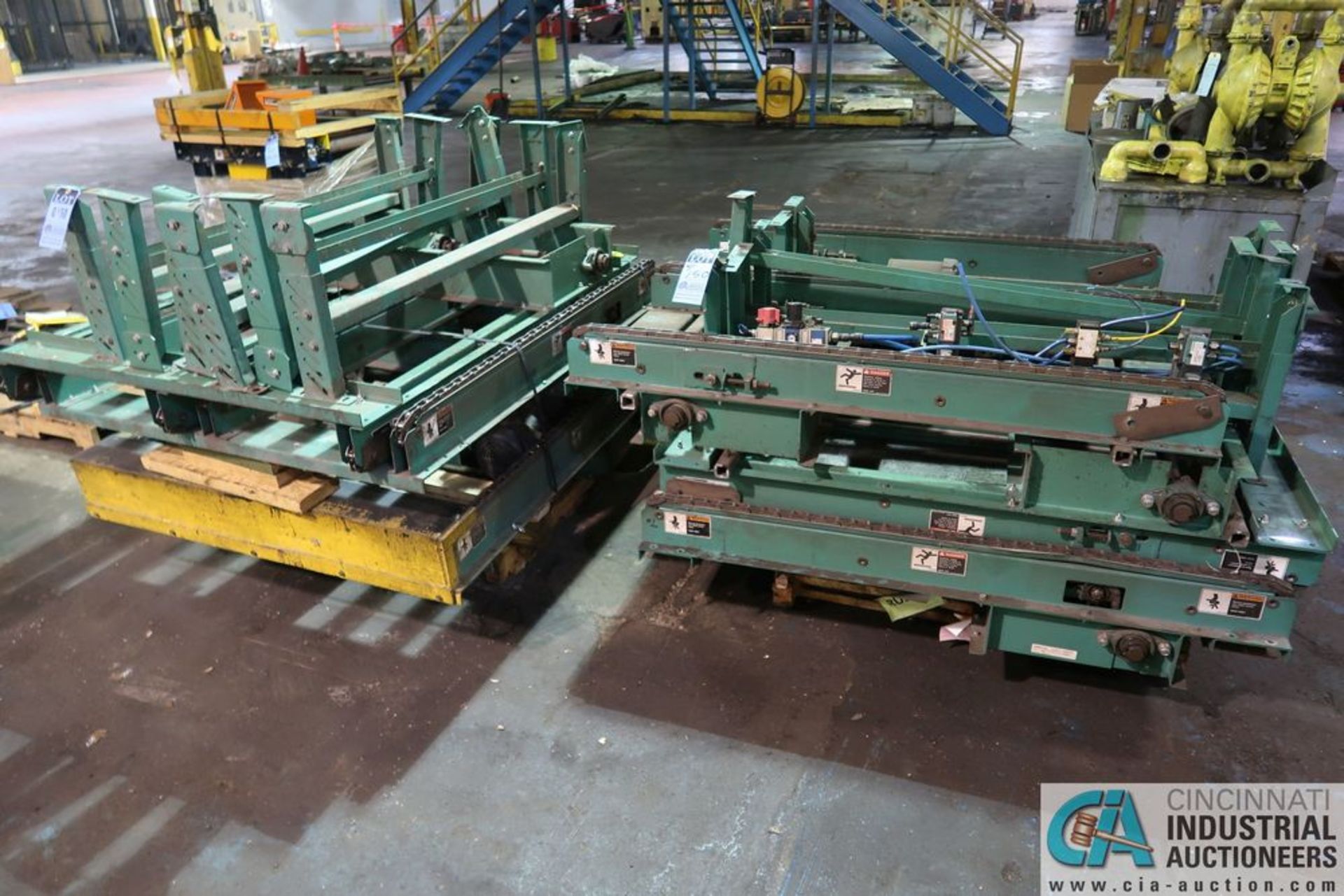 (LOT) 3-SKIDS OF MISCELLANEOUS STACKER CONVEYOR - MOST 48" WIDE