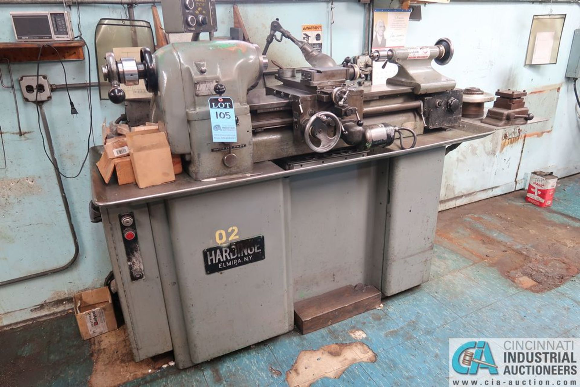 HARDINGE MODEL TFB-HB PRECISION LATHE W/ TOOLING; S/N 4616