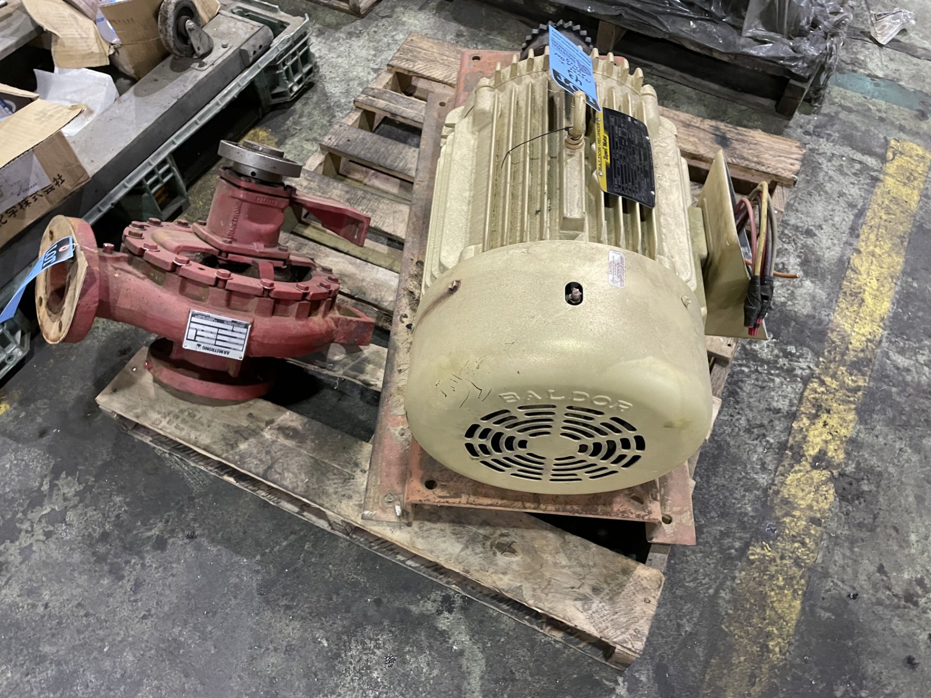 (LOT) 25-HP BALDOR ELECTRIC MOTOR & ARMSTRONG PUMP