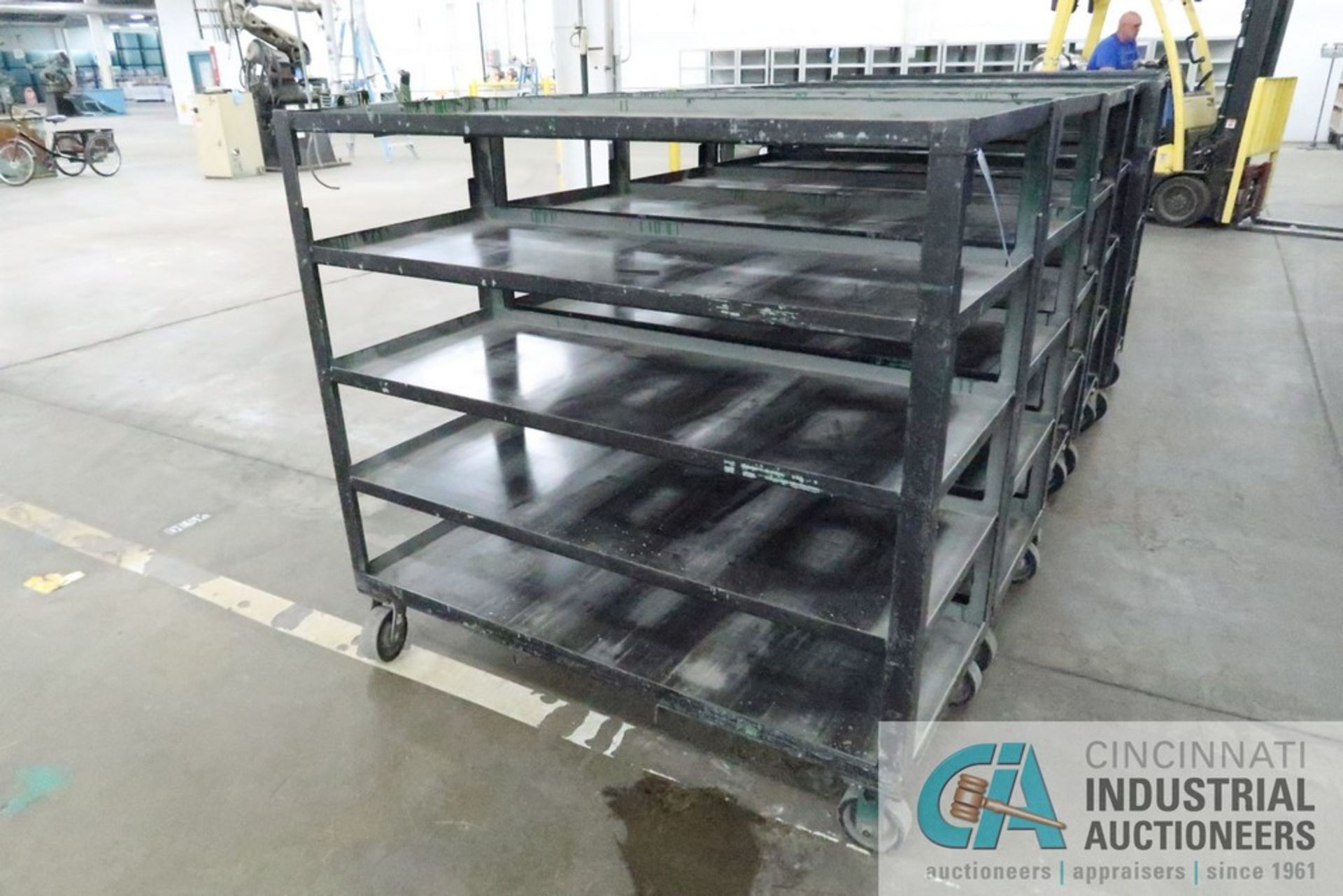 57"L X 24"W X 53" HIGH FIVE-SHELF HEAVY DUTY STEEL CARTS - Image 2 of 2