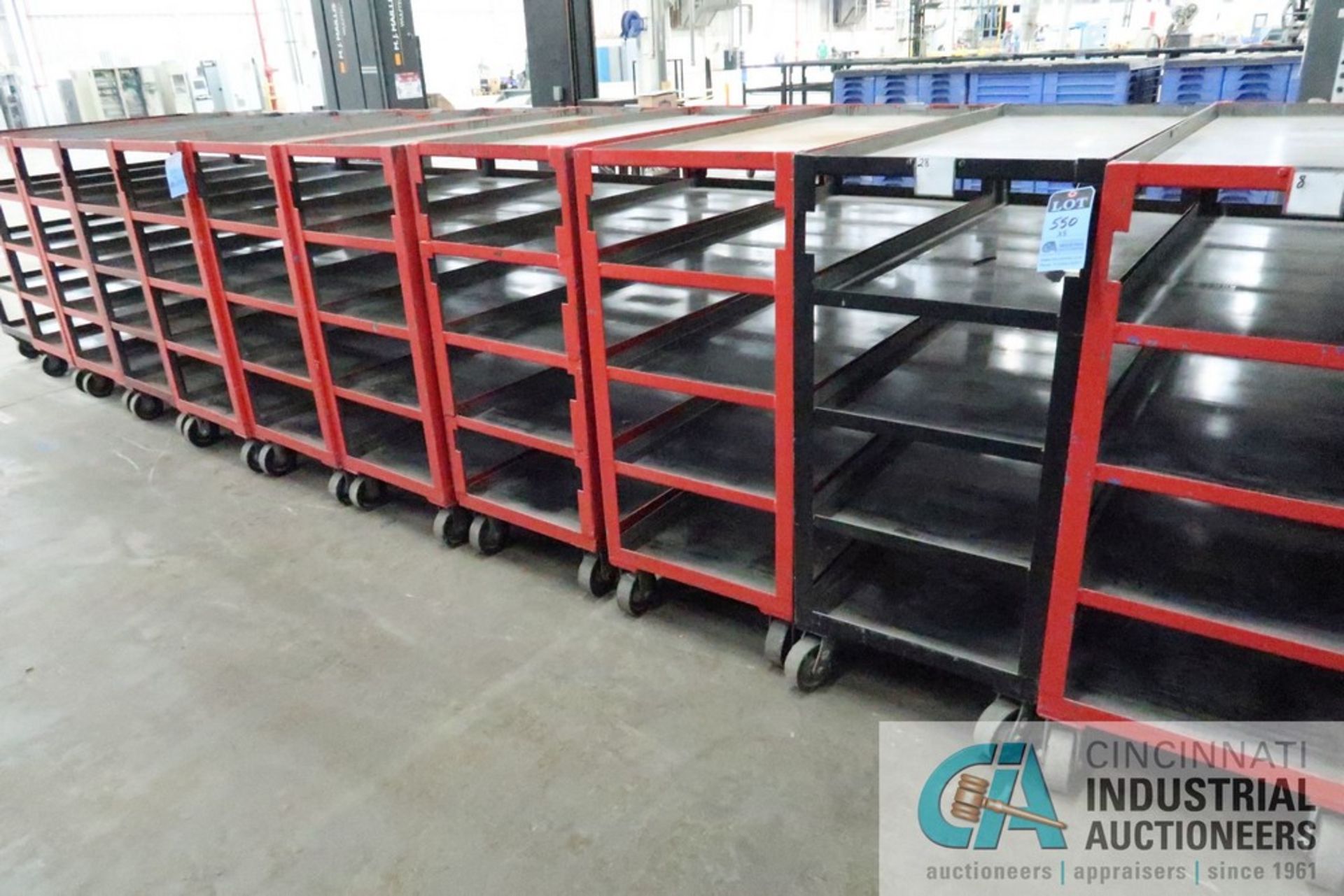 57"L X 24"W X 53" HIGH FIVE-SHELF HEAVY DUTY STEEL CARTS