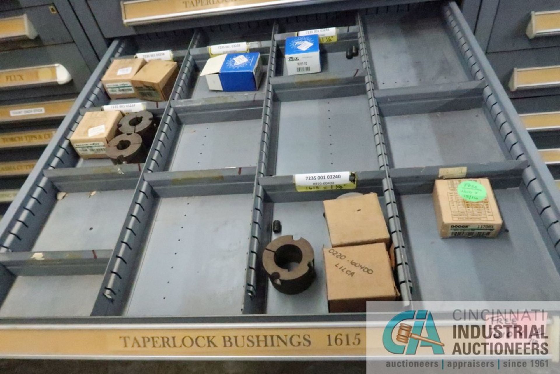 15-DRAWER LISTA CABINET WITH CONTENTS INCLUDING MISCELLANEOUS BUSHING AND FLANGES (CABINET LI) - Image 5 of 13