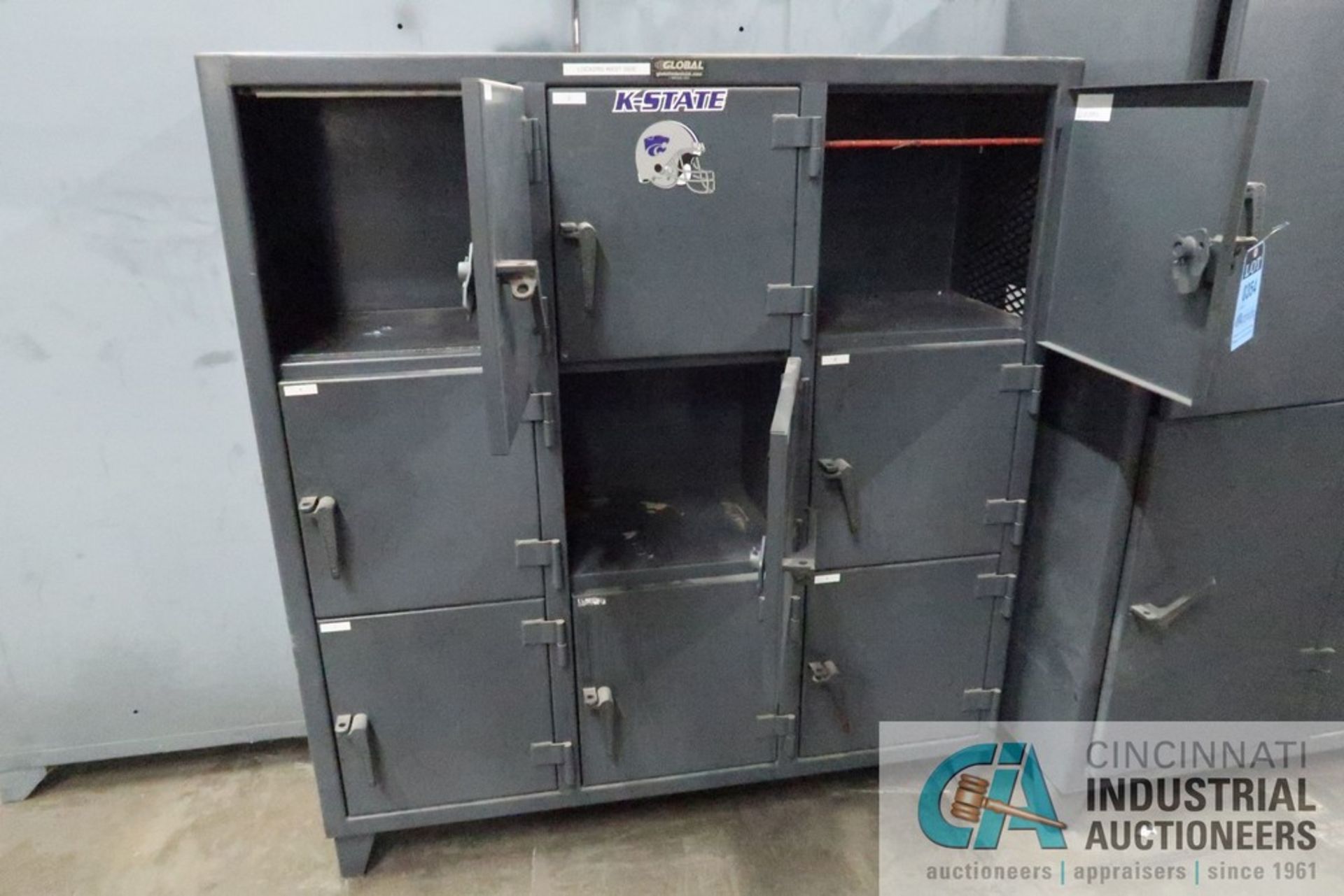 62"W X 18"D X 68"H STRONG HOLD 9-DOOR HEAVY DUTY STEEL CABINET - Image 2 of 2