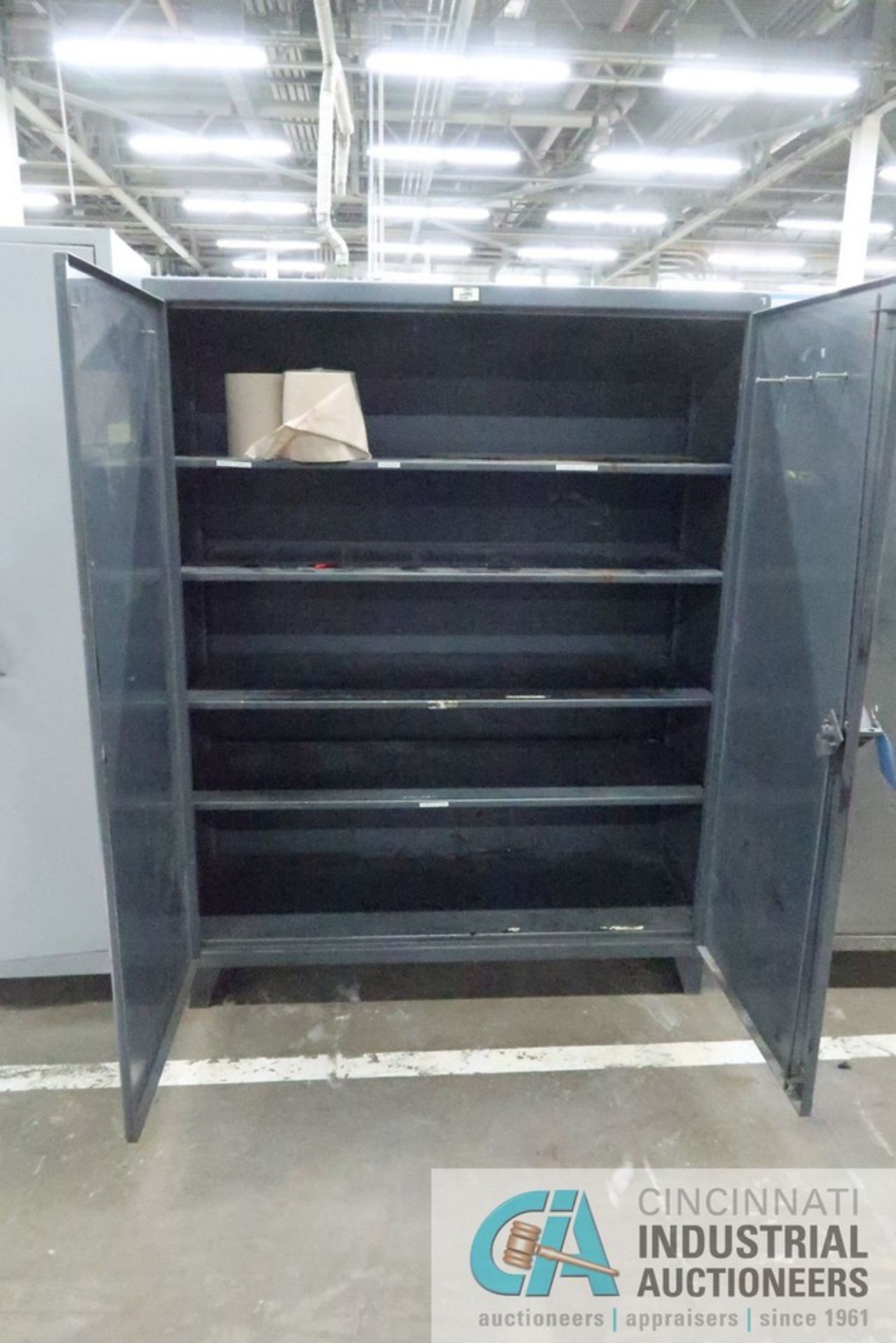 60"W X 24"D X 78" HIGH STRONG HOLD TWO-DOOR HEAVY DUTY STEEL CABINET - Image 2 of 2