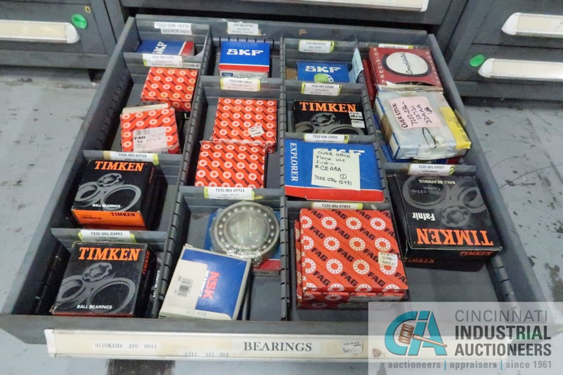 13-DRAWER VIDMAR CABINET WITH CONTENTS INCLUDING MISCELLANEOUS BEARINGS (CABINET CD) - Image 14 of 14