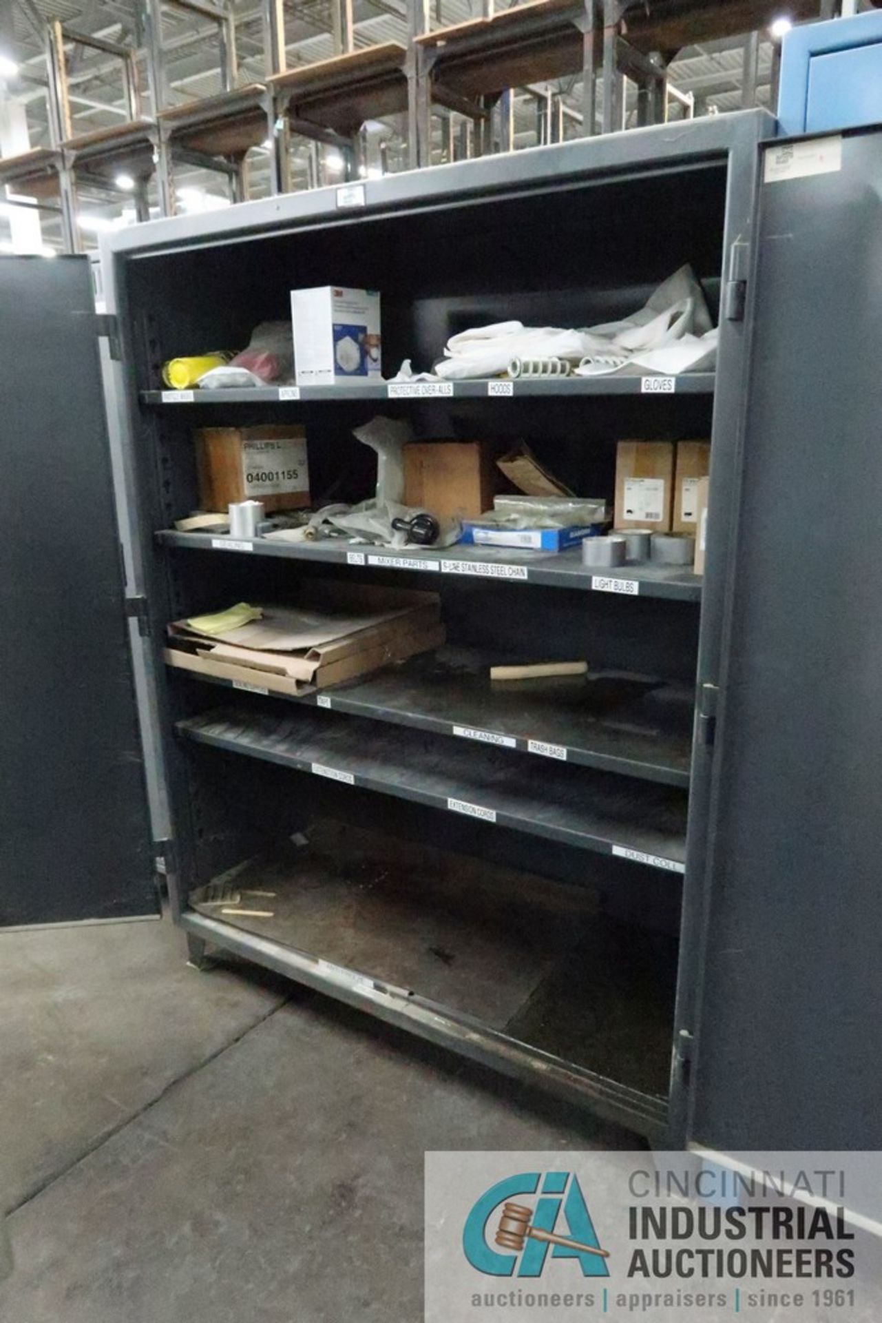 60"W X 24"D X 78" HIGH STRONG HOLD 2-DOOR HEAVY DUTY STEEL CABINET - Image 2 of 2