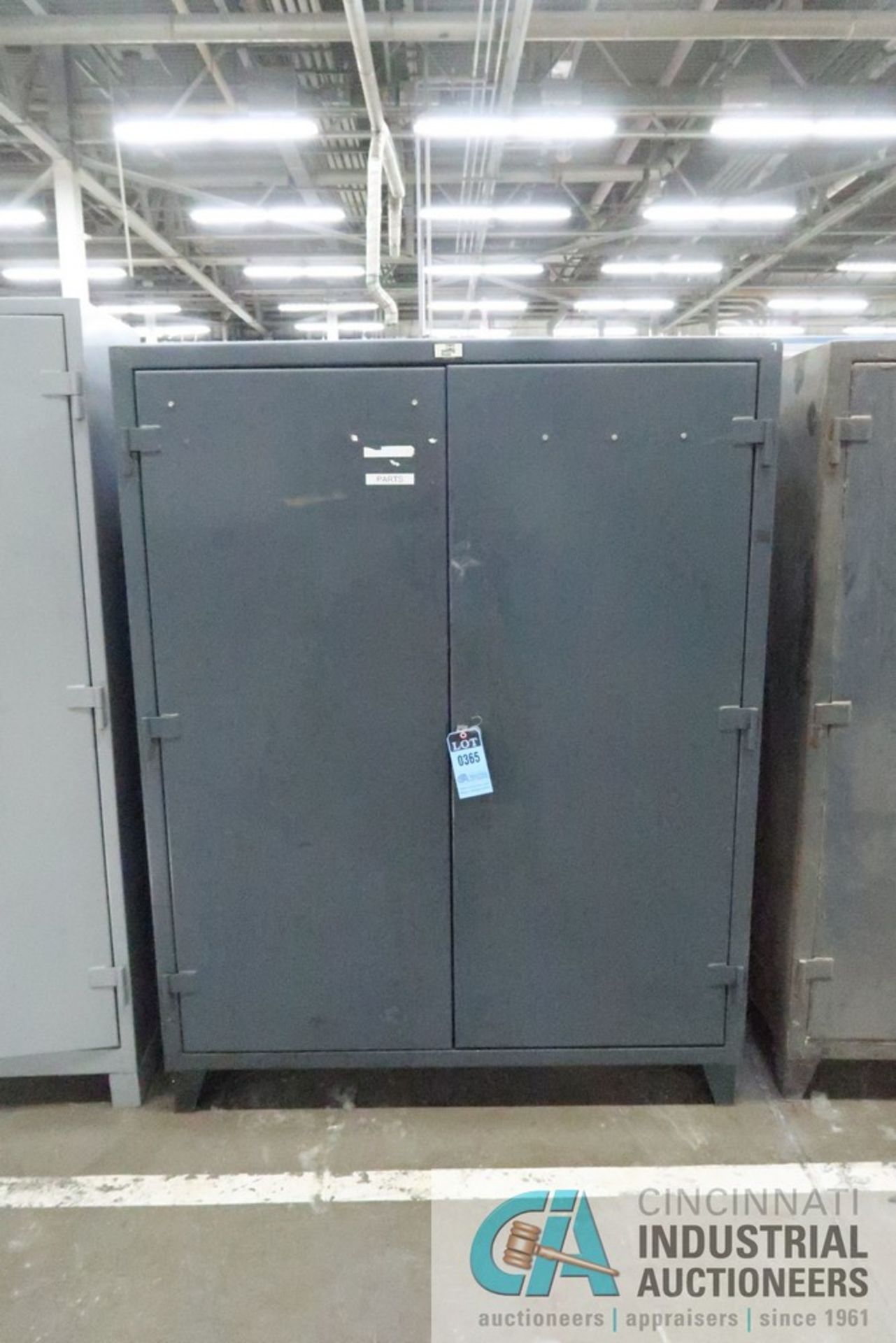 60"W X 24"D X 78" HIGH STRONG HOLD TWO-DOOR HEAVY DUTY STEEL CABINET