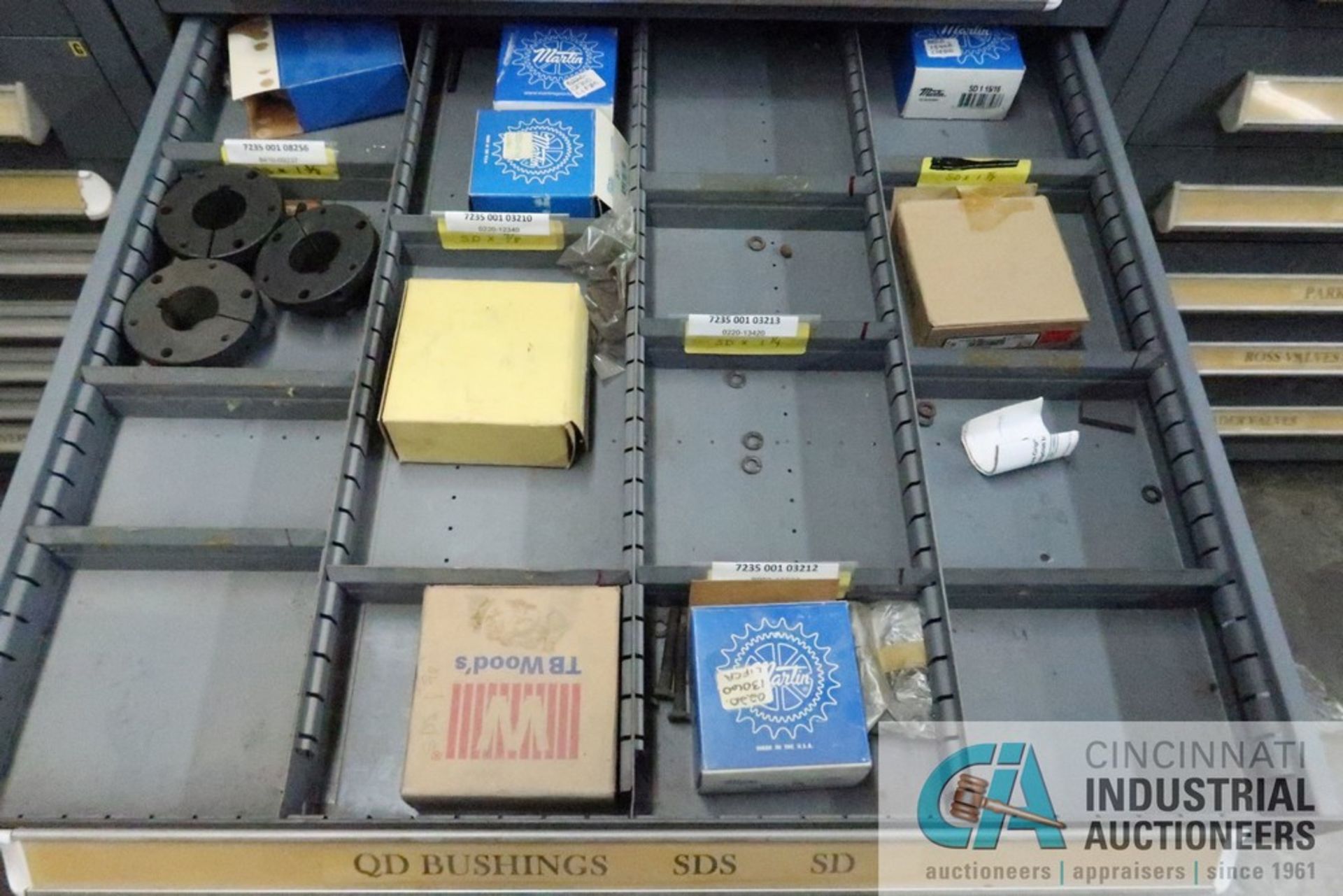 15-DRAWER LISTA CABINET WITH CONTENTS INCLUDING MISCELLANEOUS BUSHING AND FLANGES (CABINET LI) - Image 10 of 13