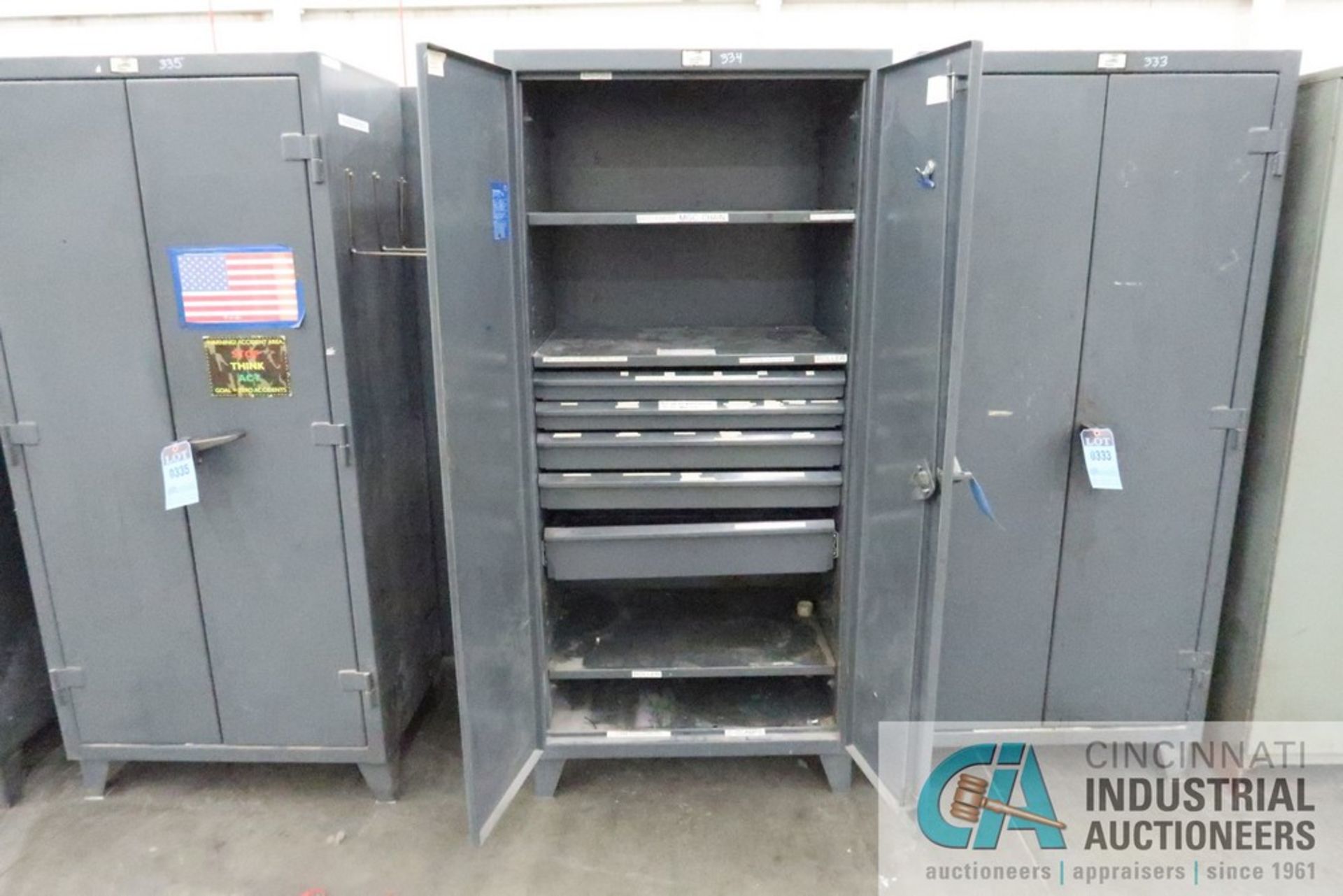 36"W X 24"D X 78" HIGH STRONG HOLD TWO-DOOR HEAVY DUTY STEEL CABINET - Image 2 of 2