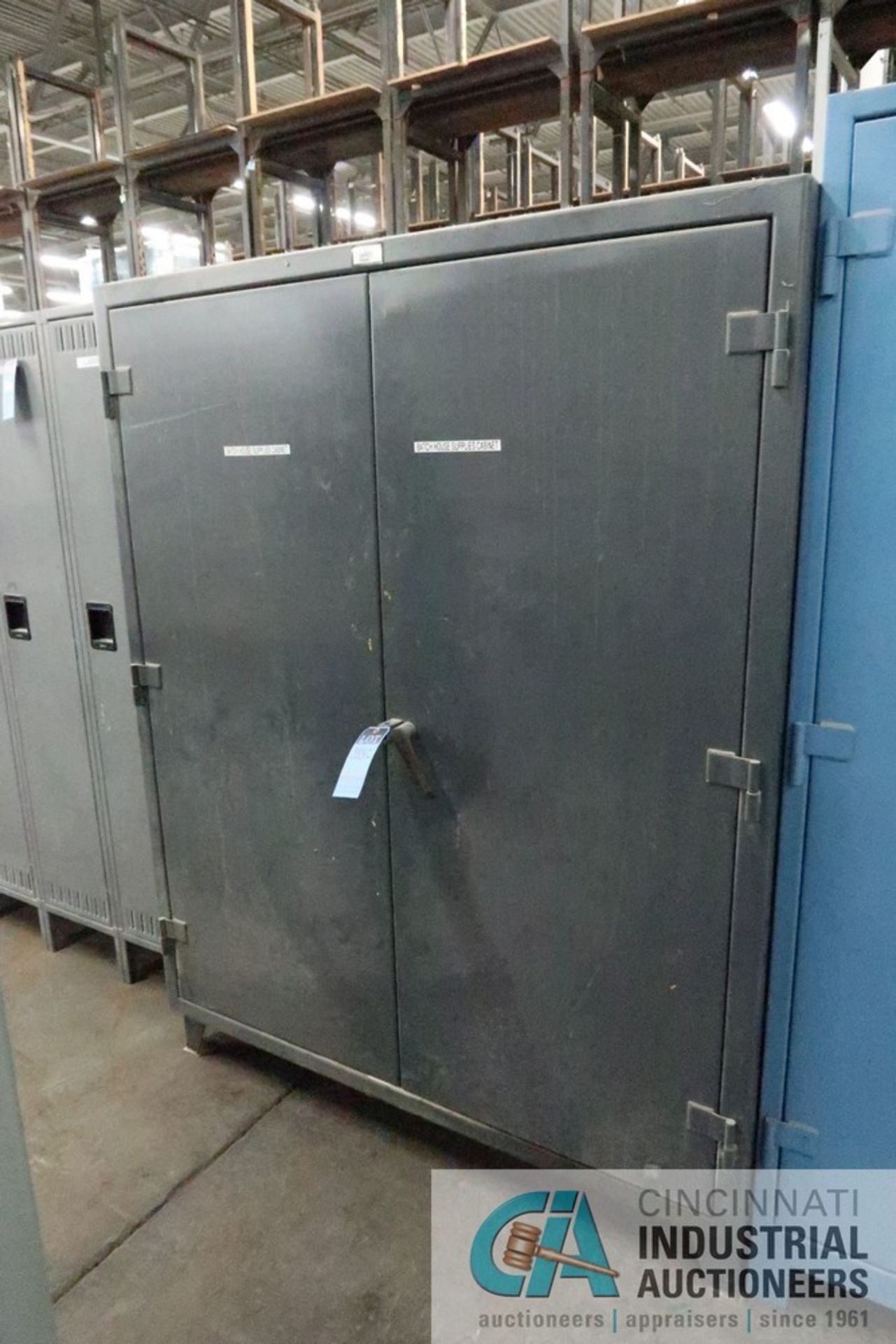 60"W X 24"D X 78" HIGH STRONG HOLD 2-DOOR HEAVY DUTY STEEL CABINET