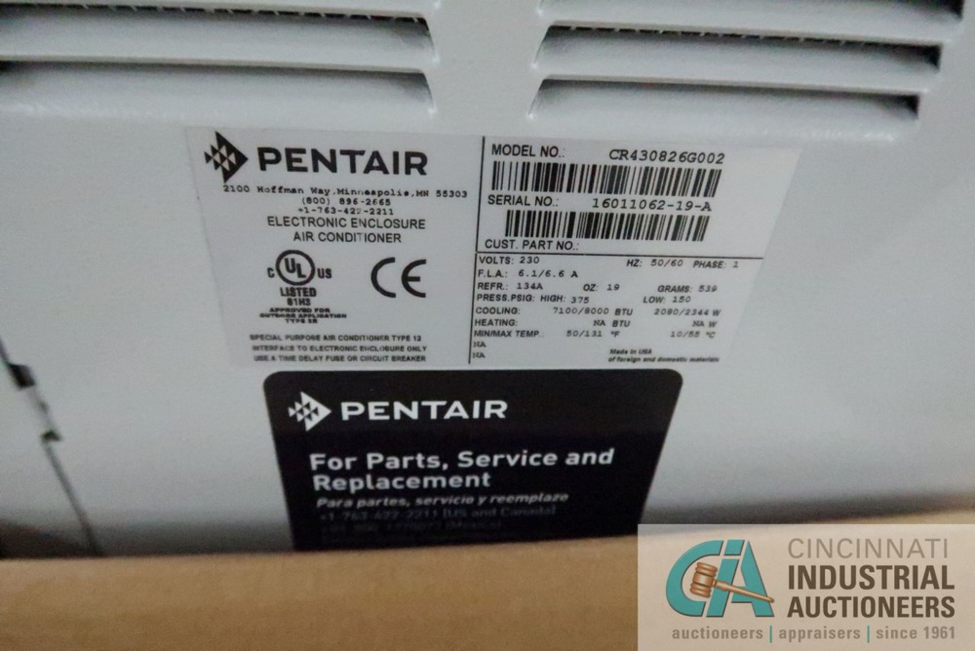 (LOT) (4) PENTAIR AIR CONDITIONERS & PLASTIC SHEETING (SKID RPA) - Image 3 of 7