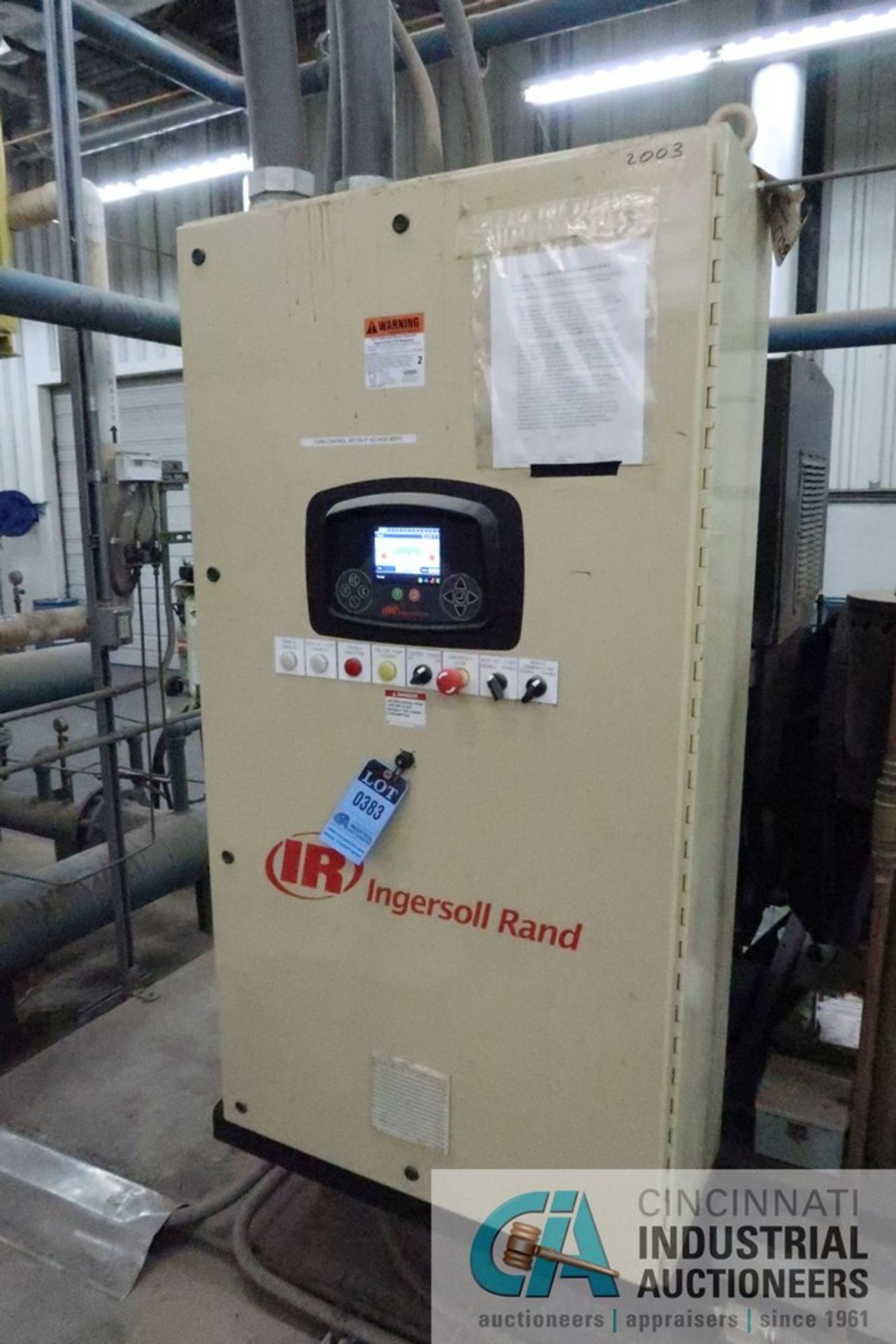 500-HP INGERSOLL RAND CENTAC C70027M3 CENTRIFUGAL AIR COMPRESSOR; S/N C12892, W/ 75,664 HOURS, WEC - Image 4 of 13