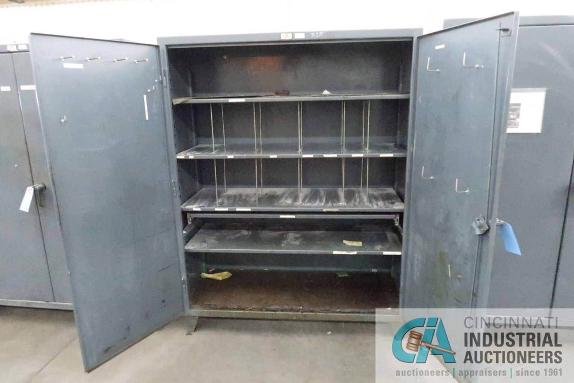 60"W X 24"D X 78" HIGH TWO-DOOR STRONG HOLD HEAVY DUTY STEEL CABINET - Image 2 of 2