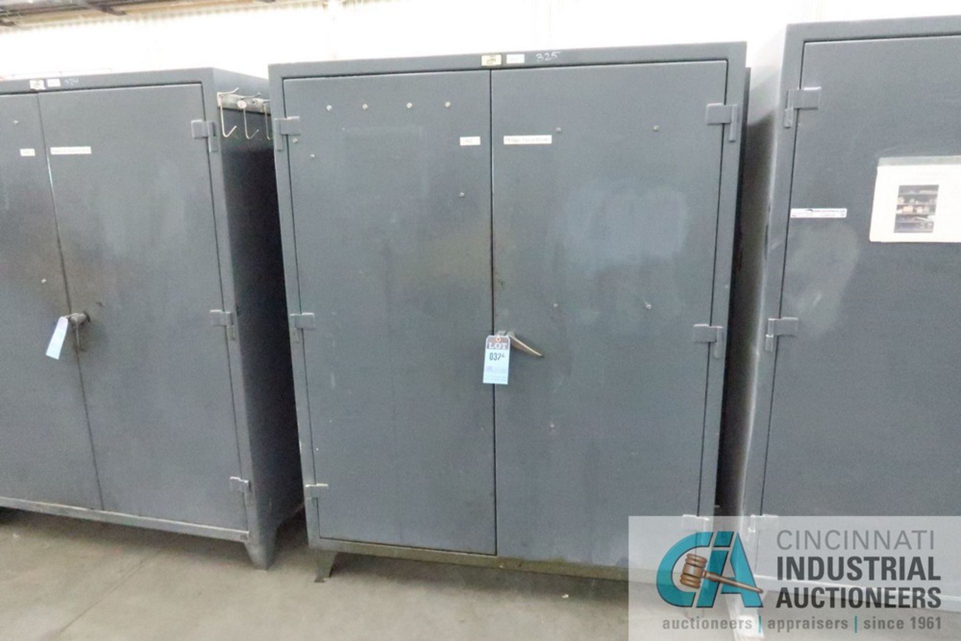 60"W X 24"D X 78" HIGH TWO-DOOR STRONG HOLD HEAVY DUTY STEEL CABINET