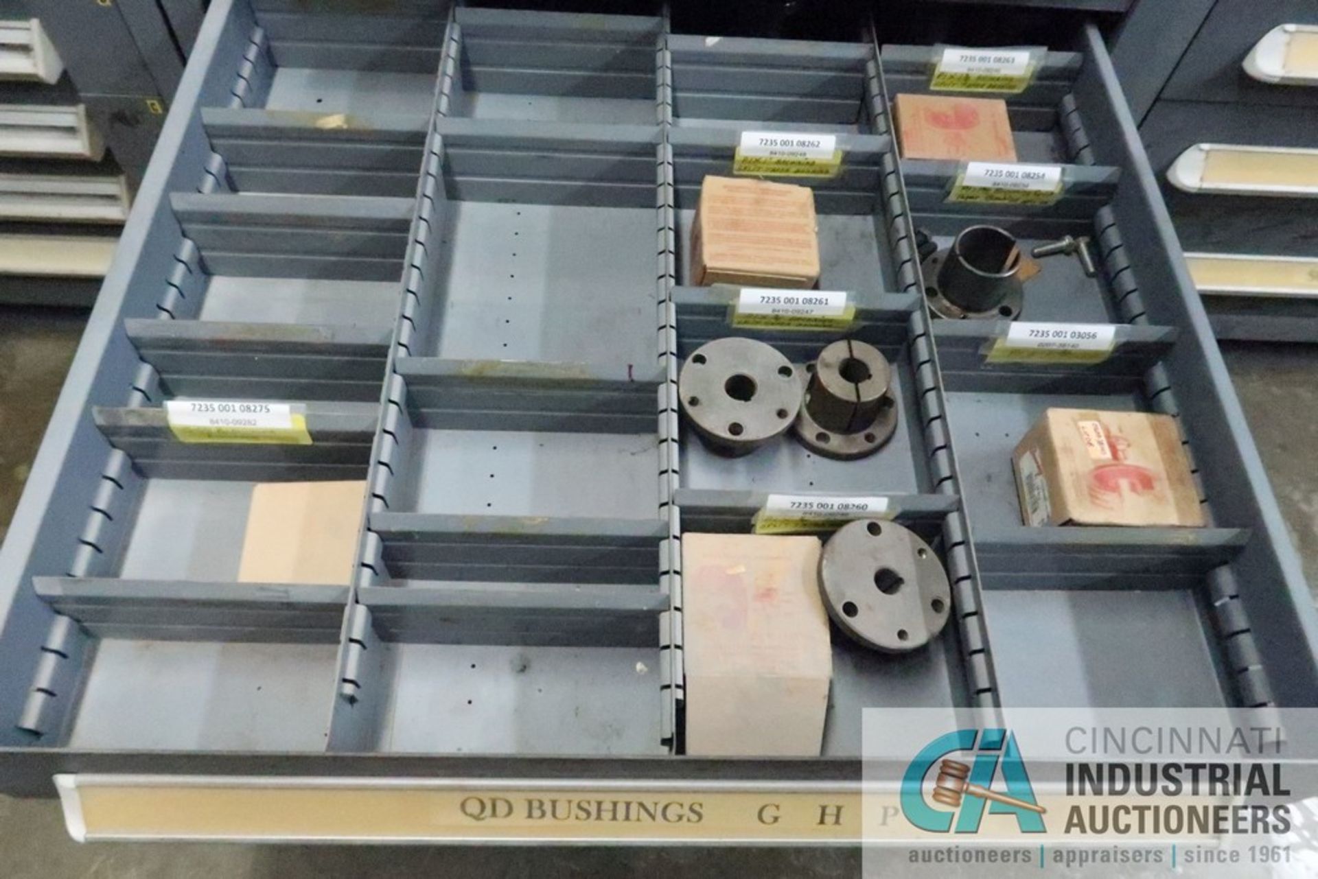 15-DRAWER LISTA CABINET WITH CONTENTS INCLUDING MISCELLANEOUS BUSHING AND FLANGES (CABINET LI) - Image 12 of 13