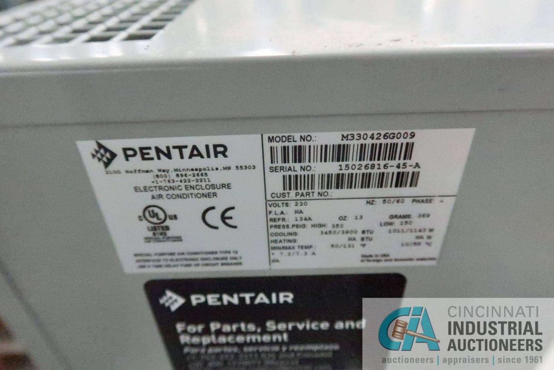 (LOT) (4) PENTAIR AIR CONDITIONERS & PLASTIC SHEETING (SKID RPA) - Image 5 of 7