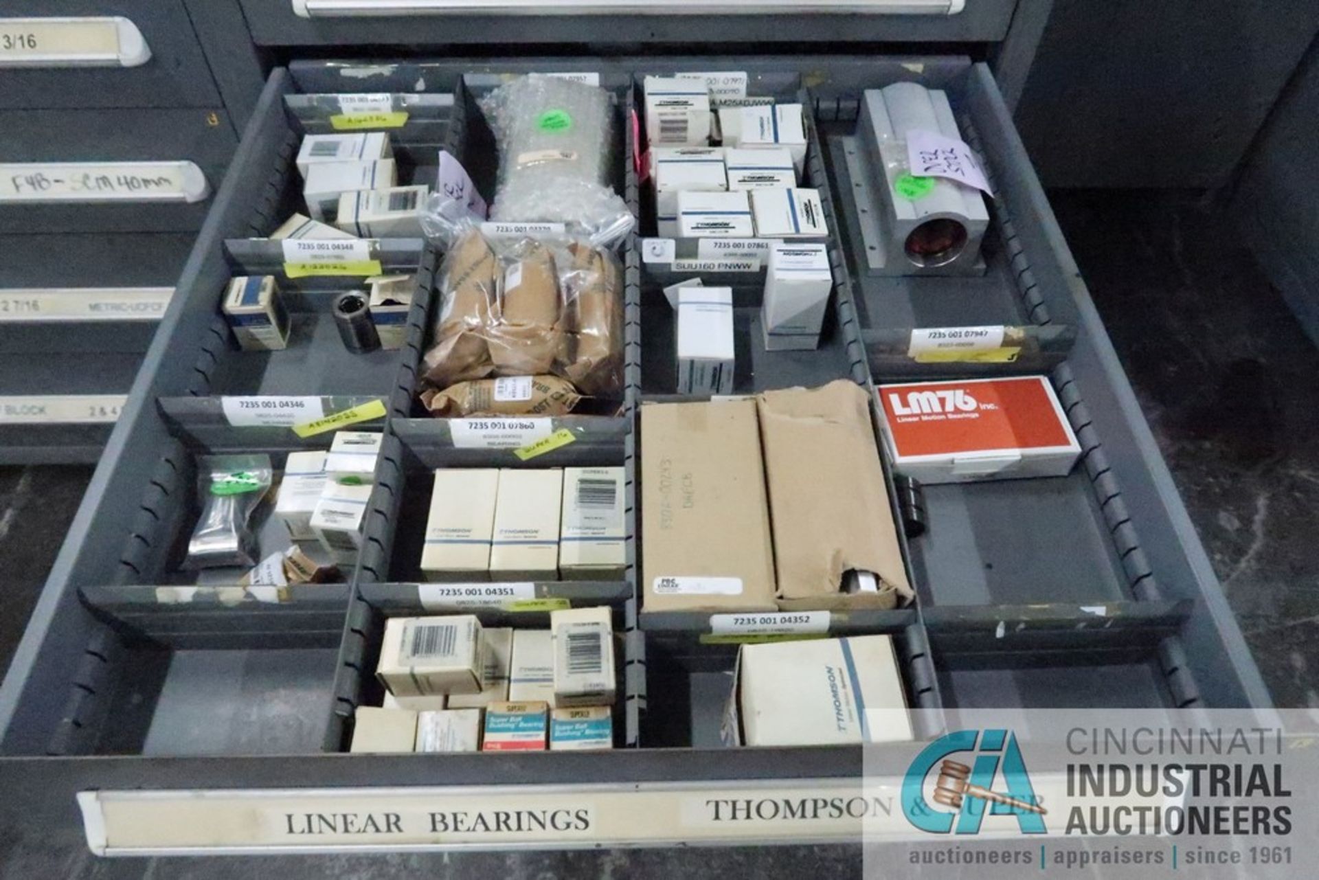 12-DRAWER VIDMAR CABINET WITH CONTENTS INCLUDING MISCELLANEOUS CAM FOLLOWERS AND BEARINGS (CABINET - Image 8 of 13