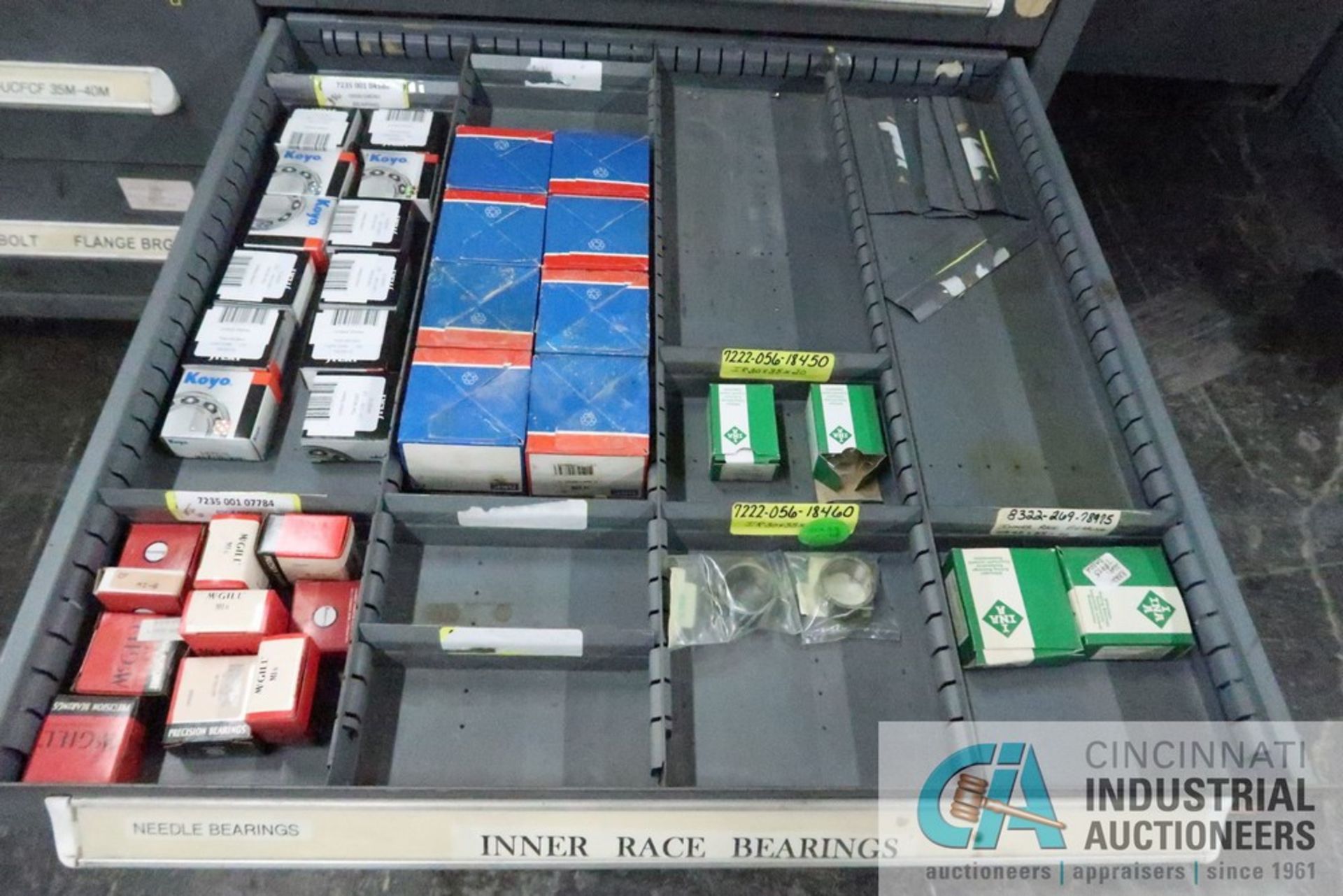 12-DRAWER VIDMAR CABINET WITH CONTENTS INCLUDING MISCELLANEOUS CAM FOLLOWERS AND BEARINGS (CABINET - Image 10 of 13