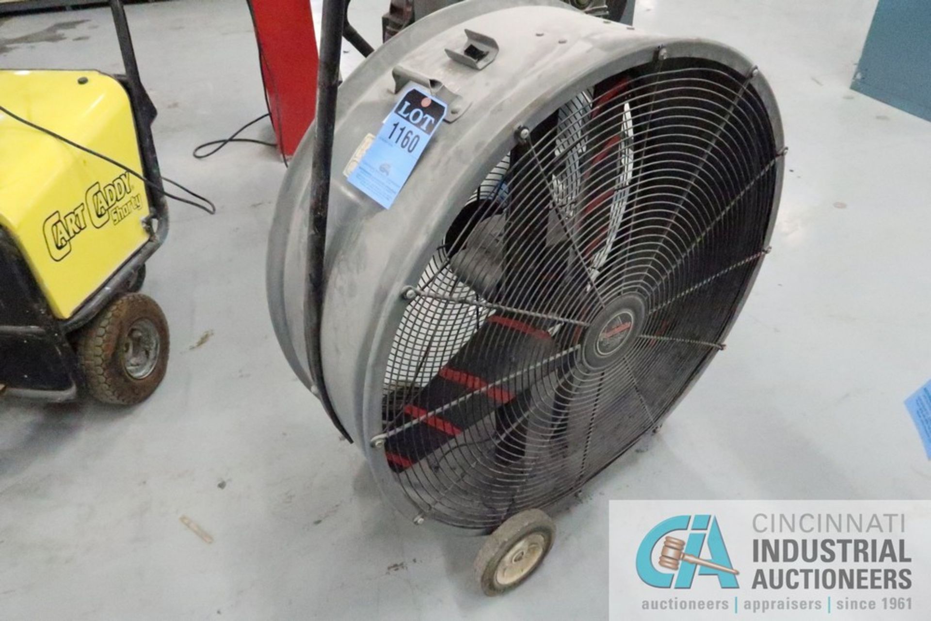 36" DIAMETER TRIANGLE ENGINEERING MODEL PC3613 DRUM TYPE PORTABLE INDUSTRIAL DUTY AIR CIRCULATOR