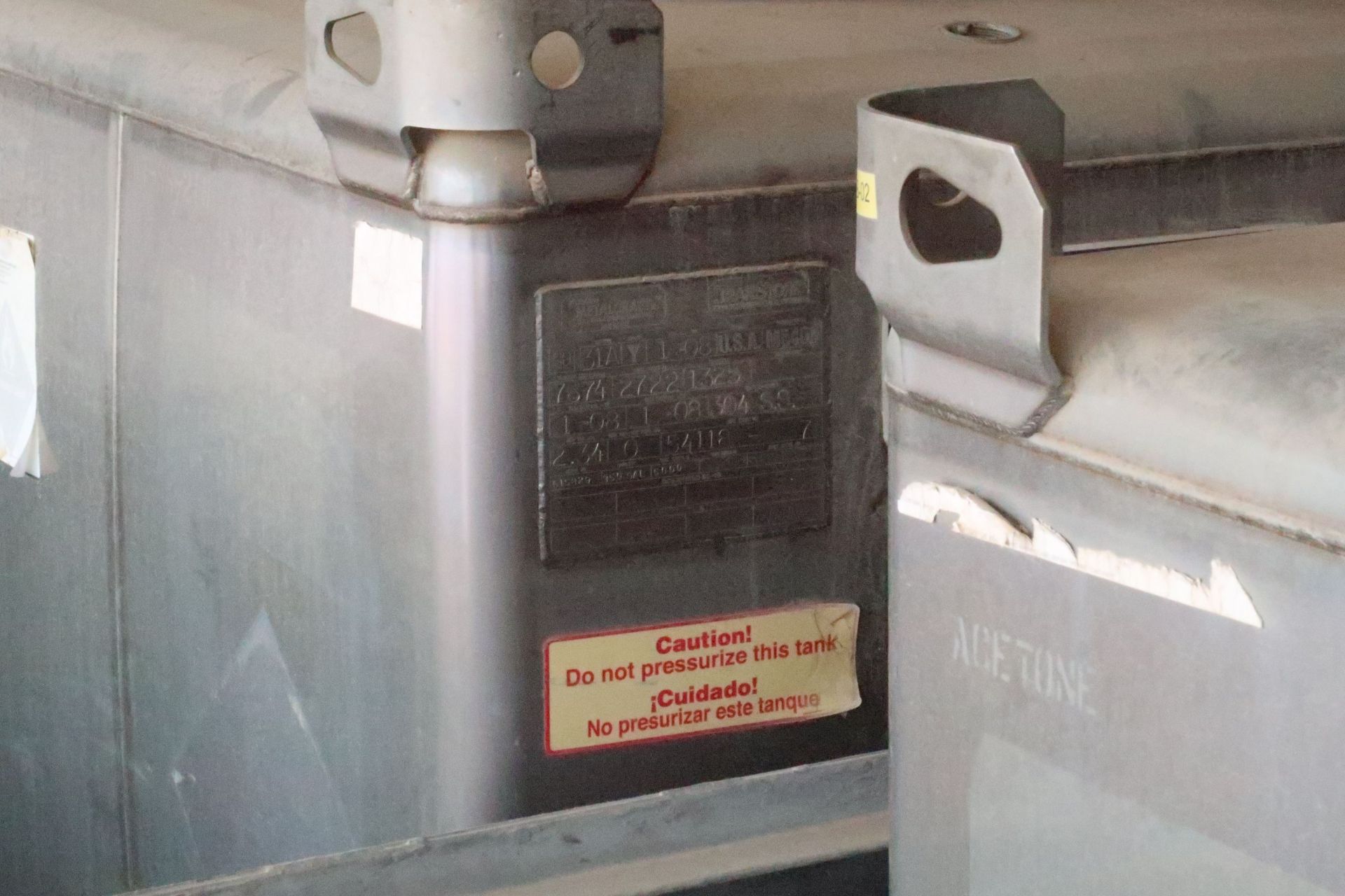 MISC. STAINLESS STEEL FLAMMABLE MATERIAL TANKS; (1) 549-GAL. UN1987 ALCOHOL TANK - Image 7 of 7