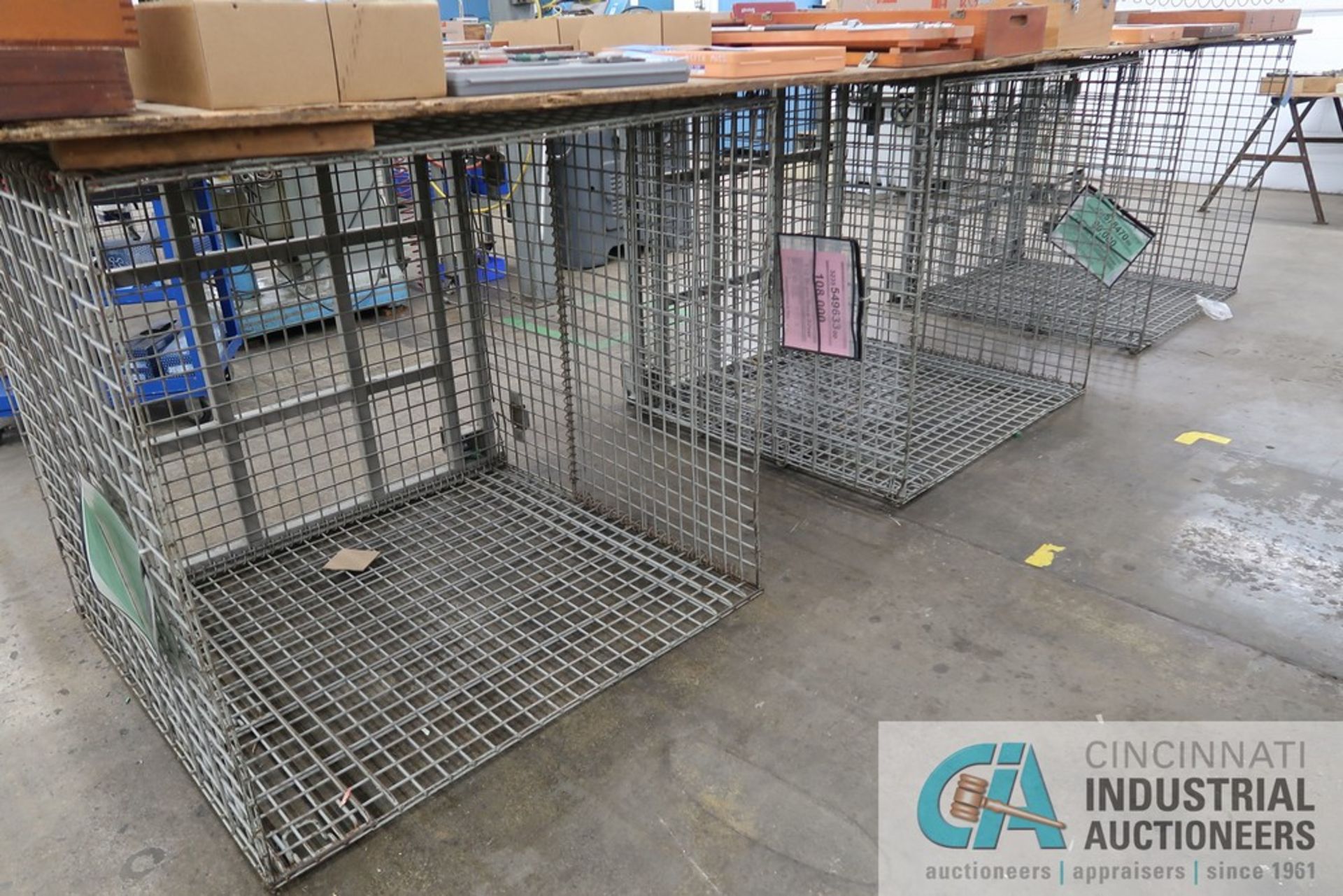 ****42" X 46" X 42" DEEP COLLAPSIBEL / STACKABLE WIRE BASKETS **DELAY REMOVAL - PICKUP 8-11-2021** - Image 3 of 6