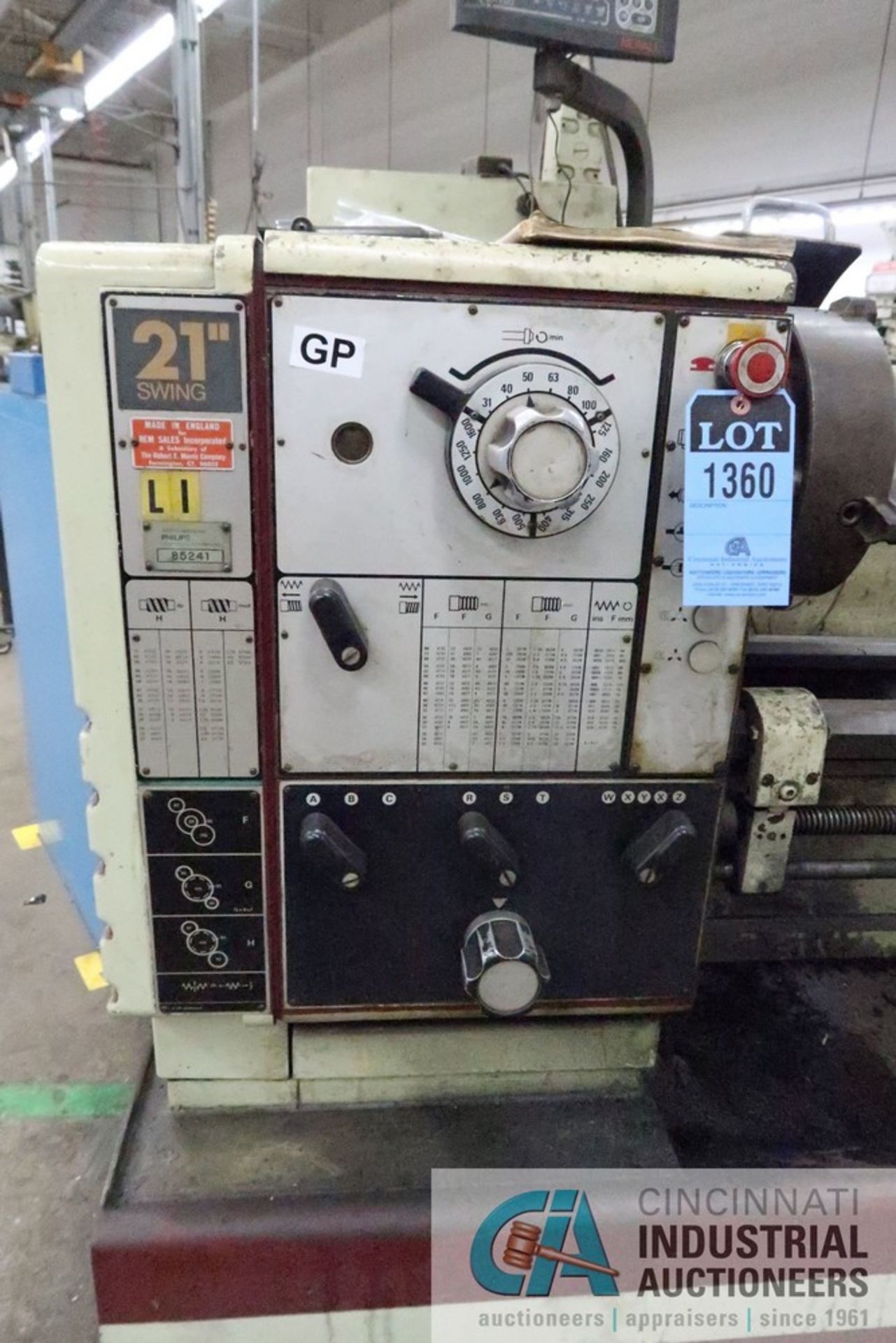 21" X 80" HARRISON MODEL M50 GEARED HEAD ENGINE LATHE; S/N 1718-1494, WITH NEWALL DP700 DRO, 3-1/ - Image 4 of 10