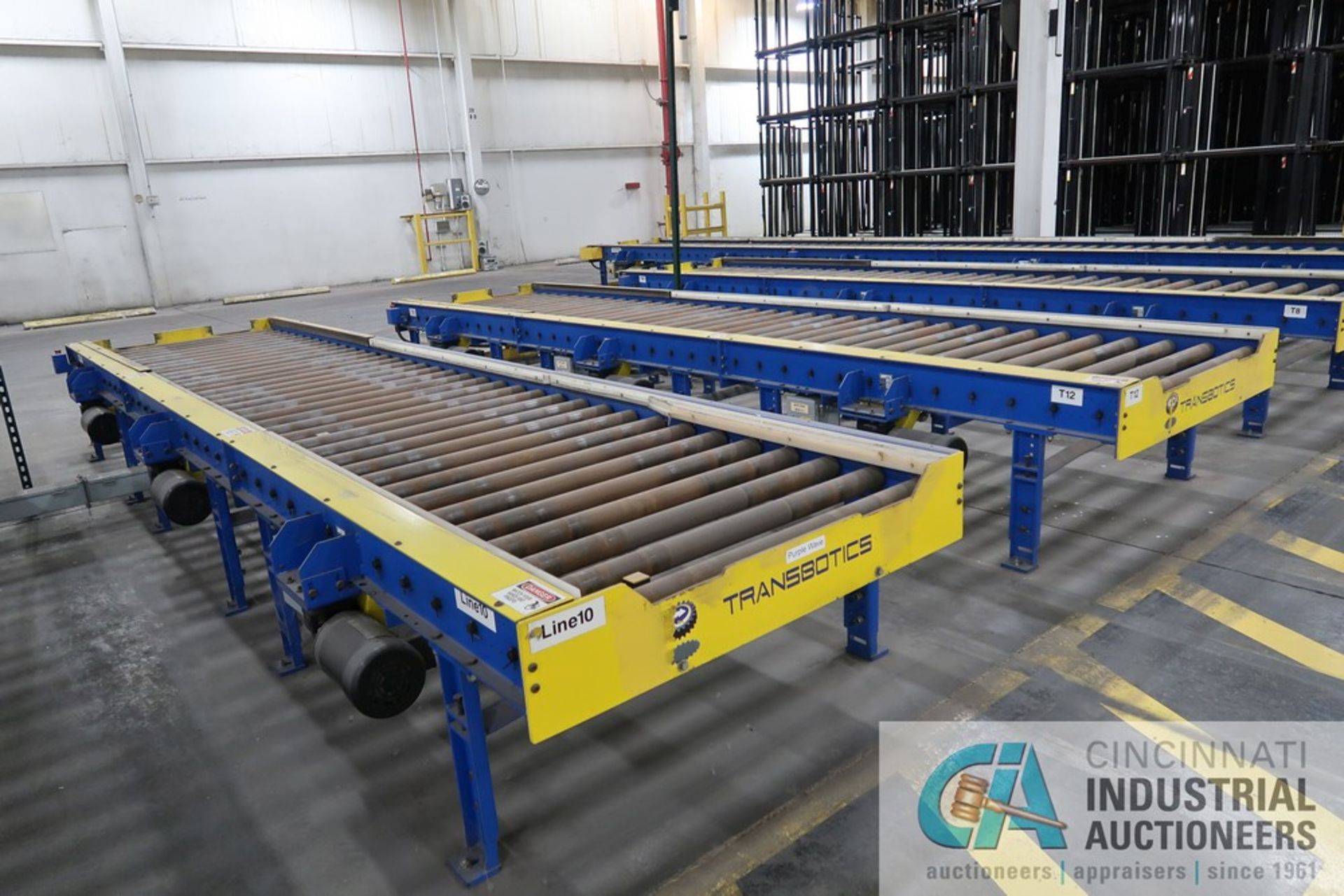 LINES 40" WIDE X 18' LONG (APPROX.) TRANSBOTICS MODEL CDLR-7244 CONVEYOR ACCUMULATOR STATIONS WITH - Image 2 of 18