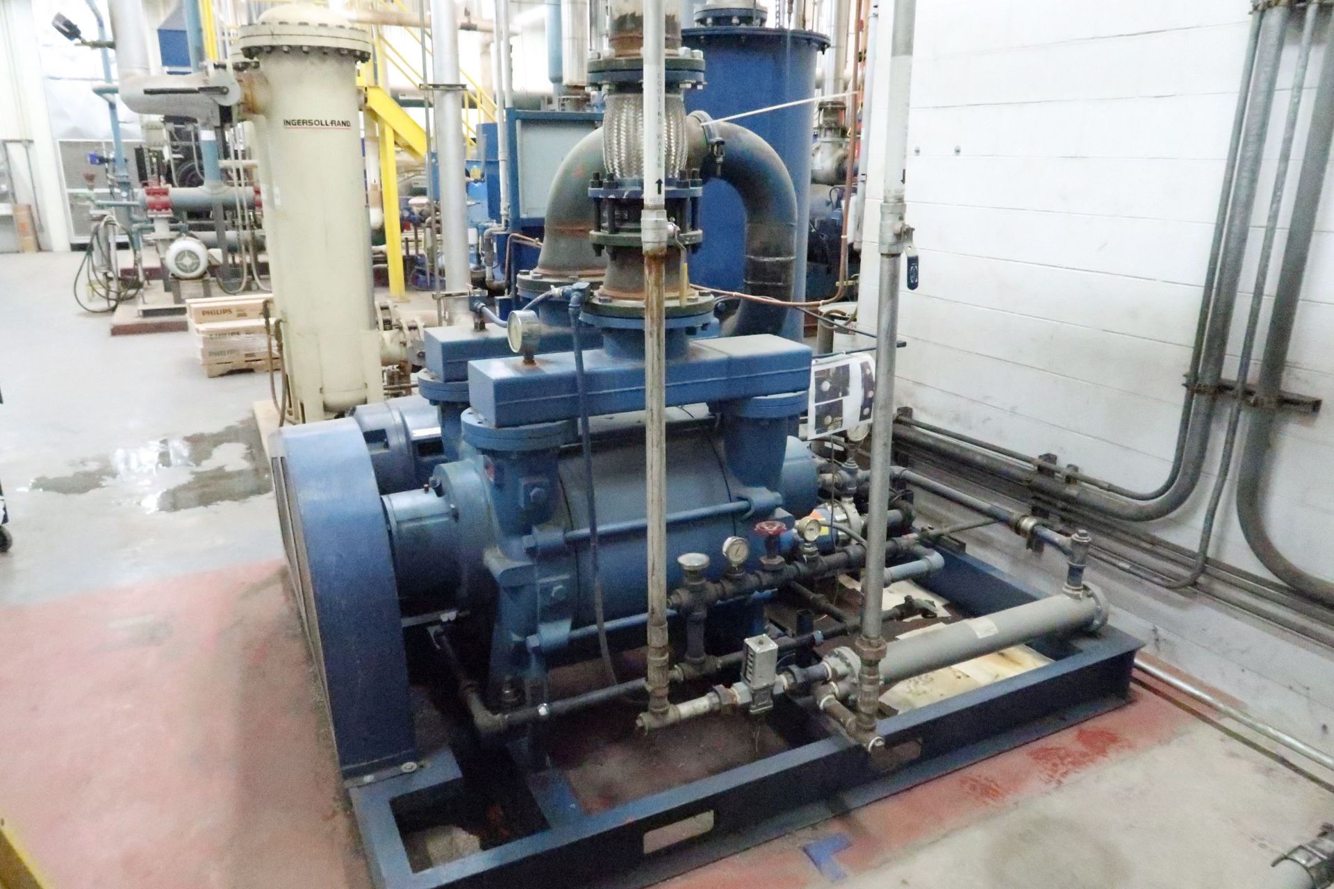 100 HP DYNASEAL TRAVAINI MODEL TRSA200/2500/C/F SKID MOUNTED VACUUM PUMP WITH CONTROL PANEL - Image 6 of 7