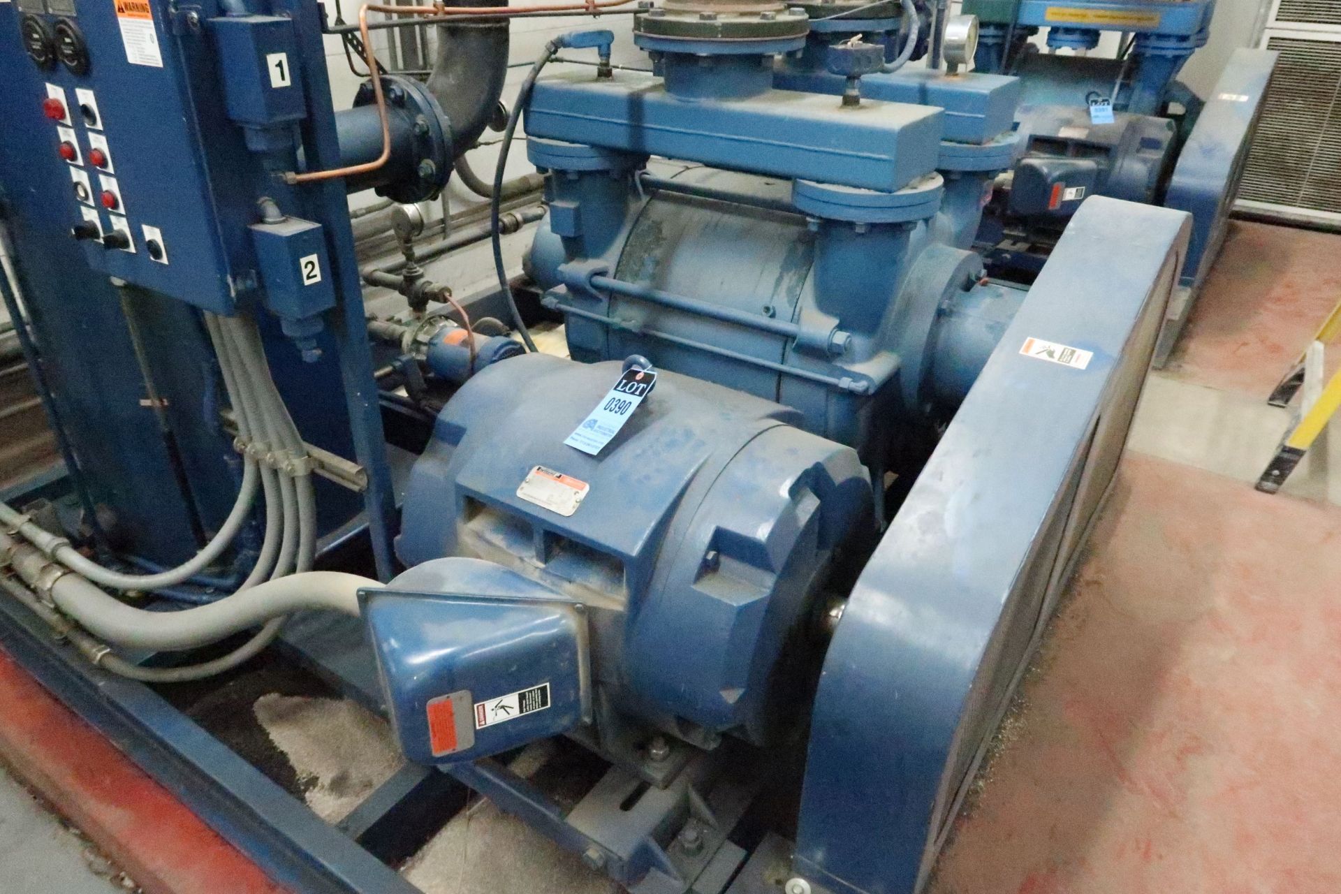 100 HP DYNASEAL TRAVAINI MODEL TRSA200/2500/C/F SKID MOUNTED VACUUM PUMP WITH CONTROL PANEL - Image 5 of 7