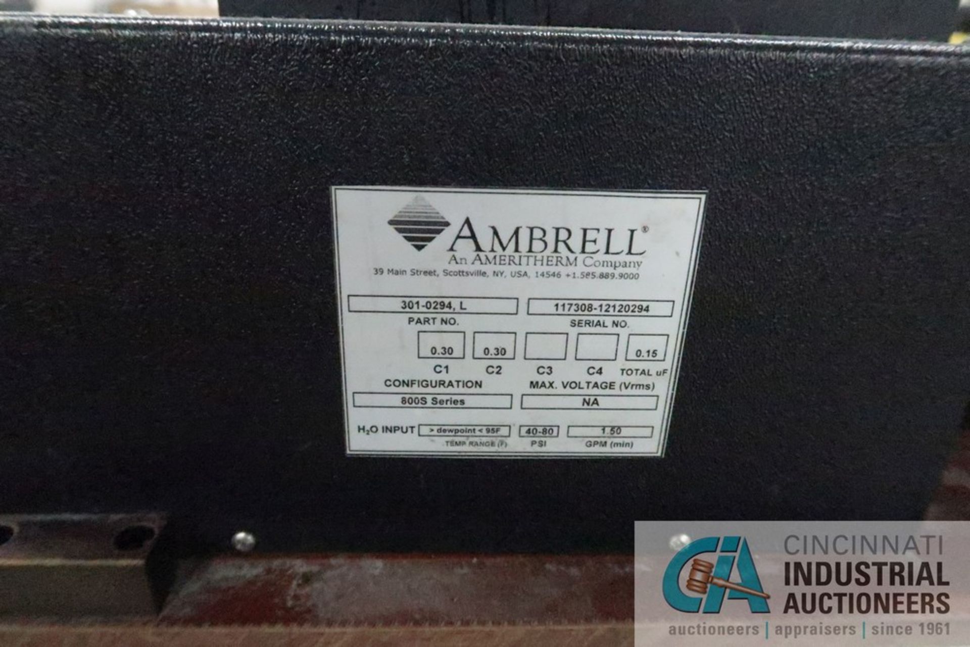 6.0 KW AMBRELL MODEL EASY HEAT 5060LI INDUCTION HEATING SYSTEM; S/N 117309-12120732, 3 PHASE, - Image 7 of 7