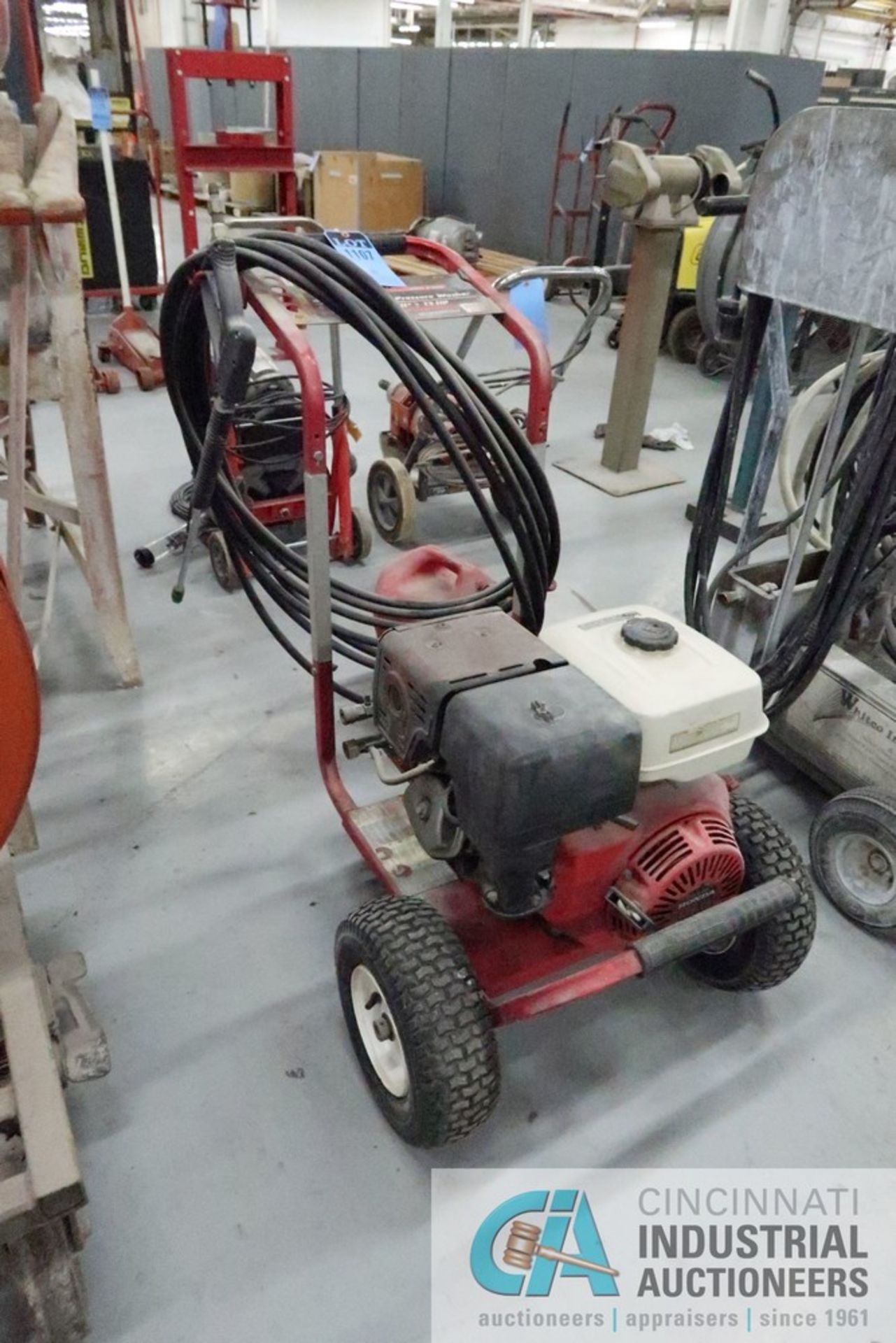 EXCELL MODEL 3540CW 3500 PSI PORTABLE GAS POWERED PRESSURE WASHER, 13 HP HONDA ENGINE WITH HOSE