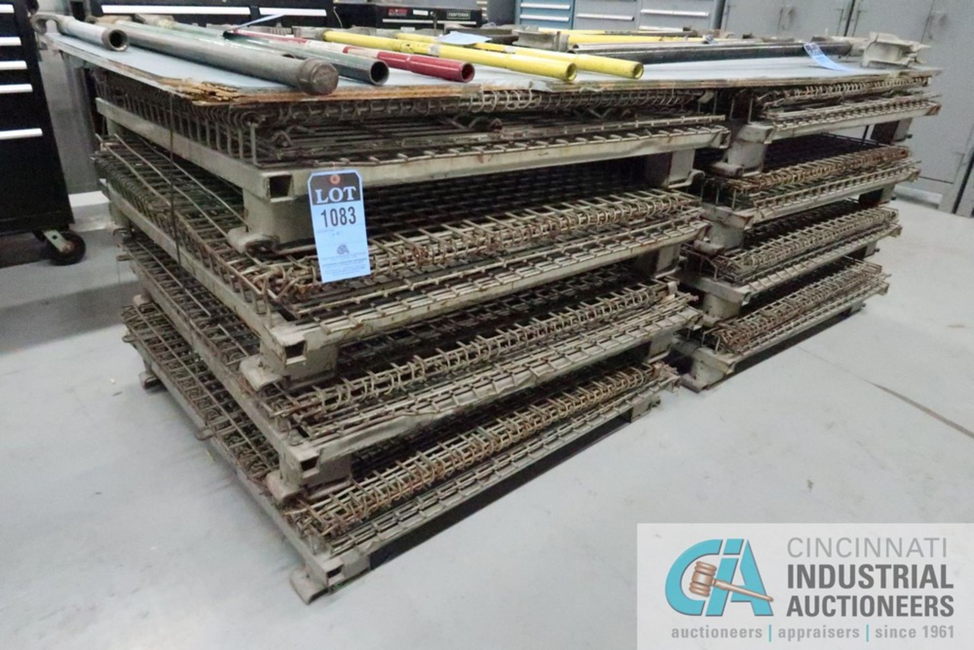 ****42" X 45" X 42" DEEP COLLAPSIBEL WIRE BASKETS **DELAY REMOVAL - PICKUP 8-11-2021**