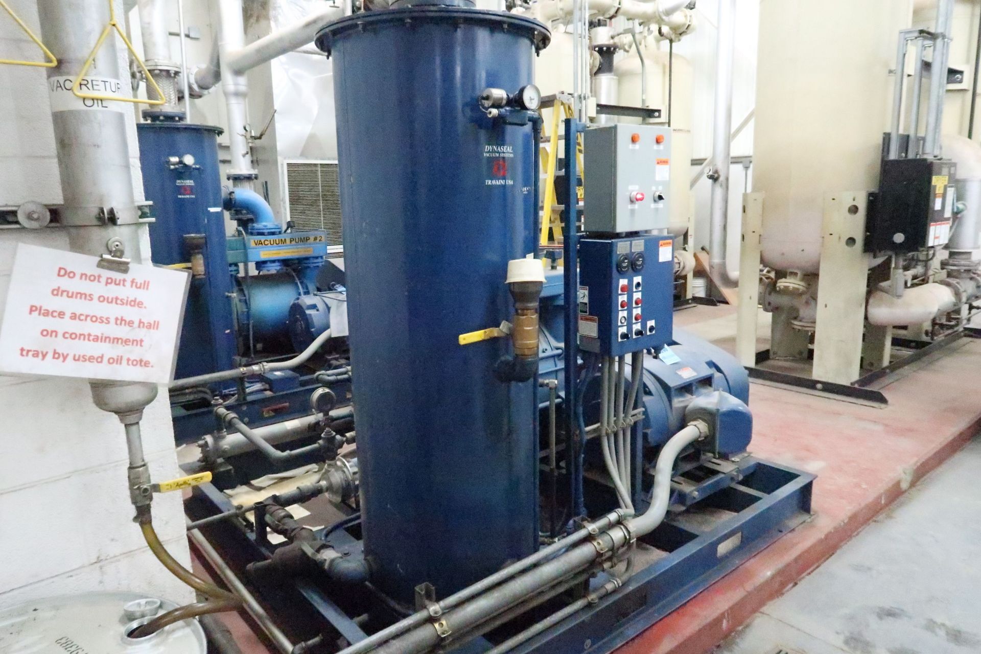 100 HP DYNASEAL TRAVAINI MODEL TRSA200/2500/C/F SKID MOUNTED VACUUM PUMP WITH CONTROL PANEL - Image 2 of 7