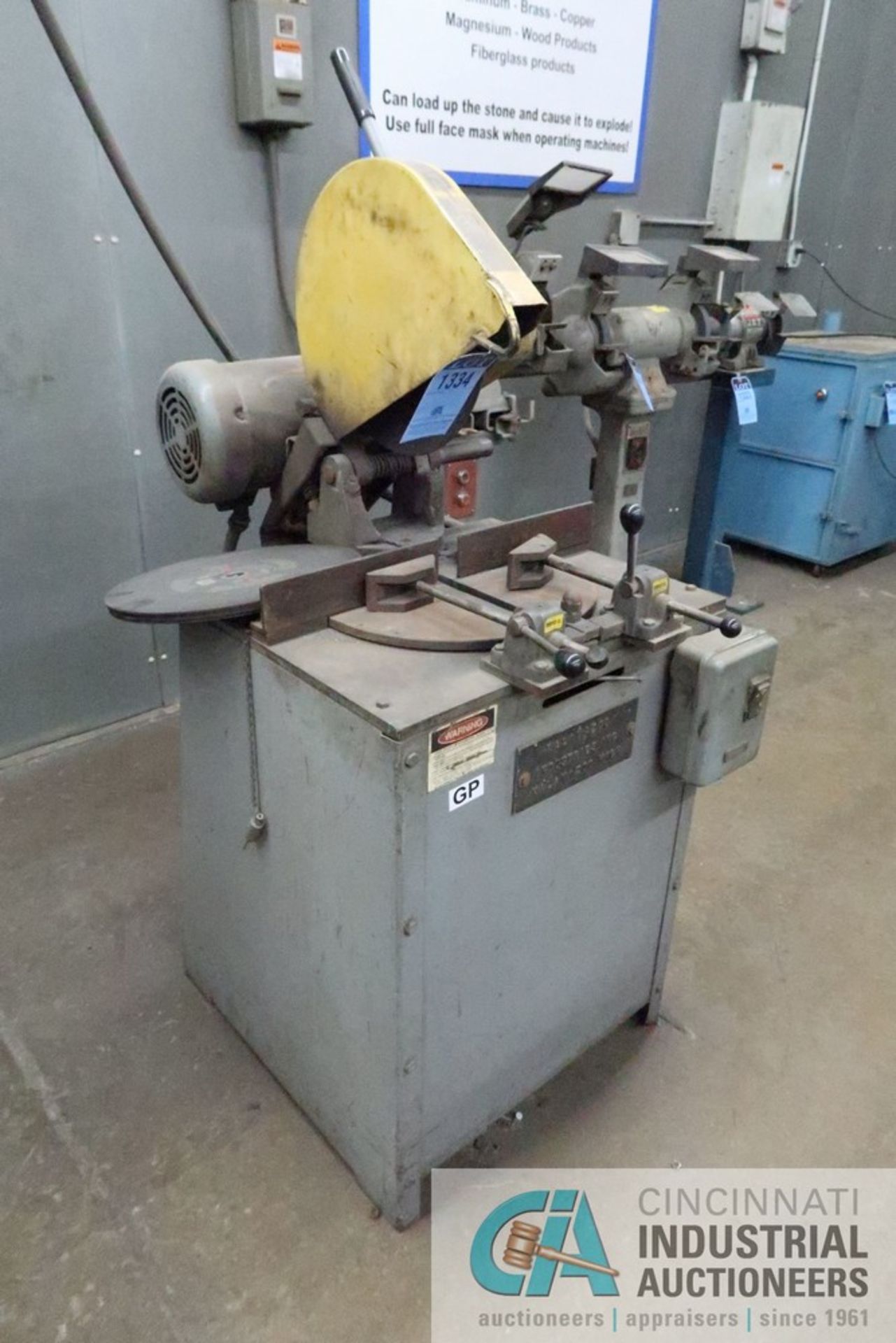 14" KALAMAZOO CABINET STYLE ABRASIVE CUT OFF SAW; S/N N/A, 5 HP, 3-PHASE, 208-230/460 VOLTS - Image 2 of 3