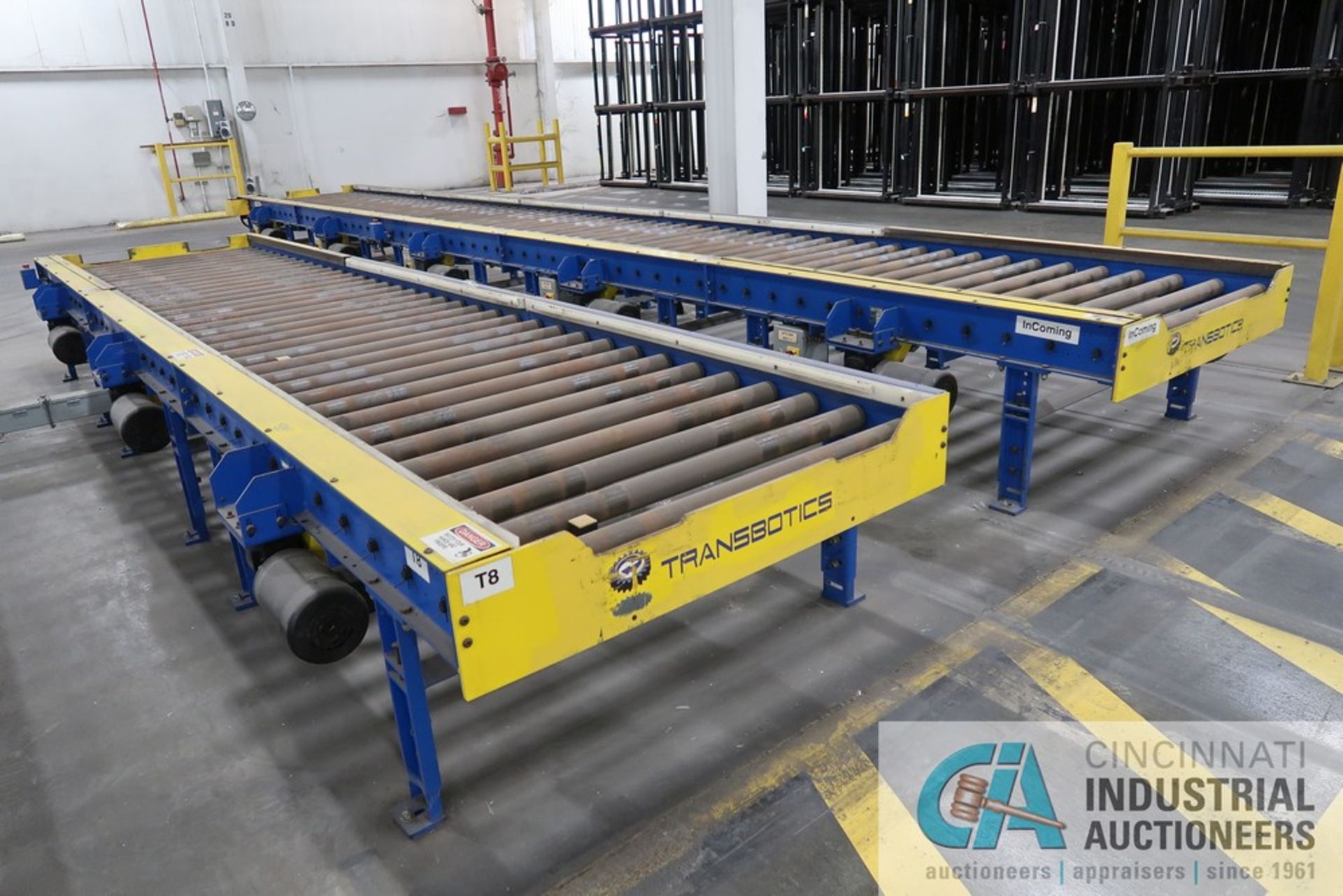 LINES 40" WIDE X 18' LONG (APPROX.) TRANSBOTICS MODEL CDLR-7244 CONVEYOR ACCUMULATOR STATIONS WITH - Image 4 of 18