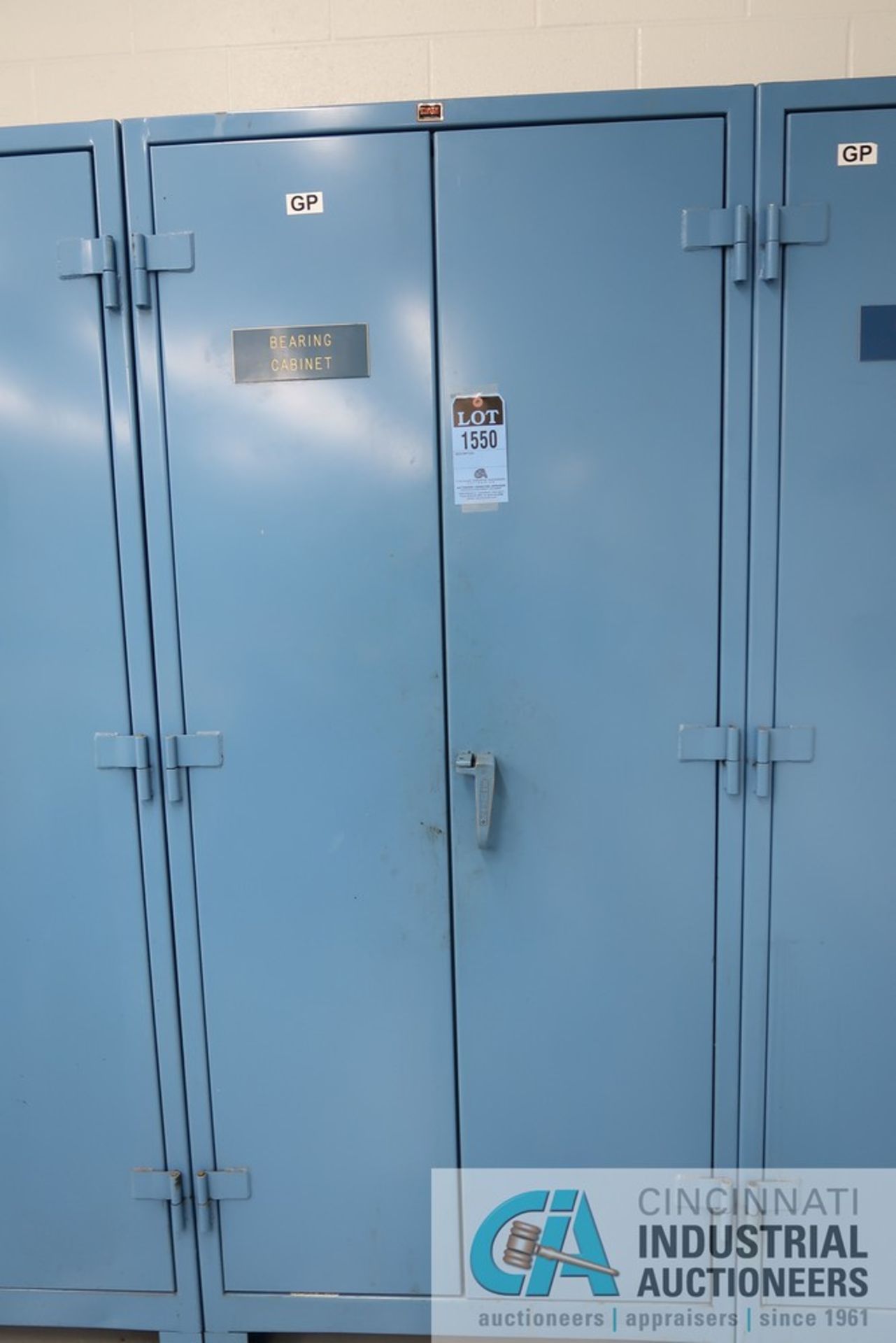 LYON BLUE TWO-DOOR HEAVY DUTY MULTI-SHELF STORAGE CABINET, 21" X 36" X 82" HIGH CABINET SIZE