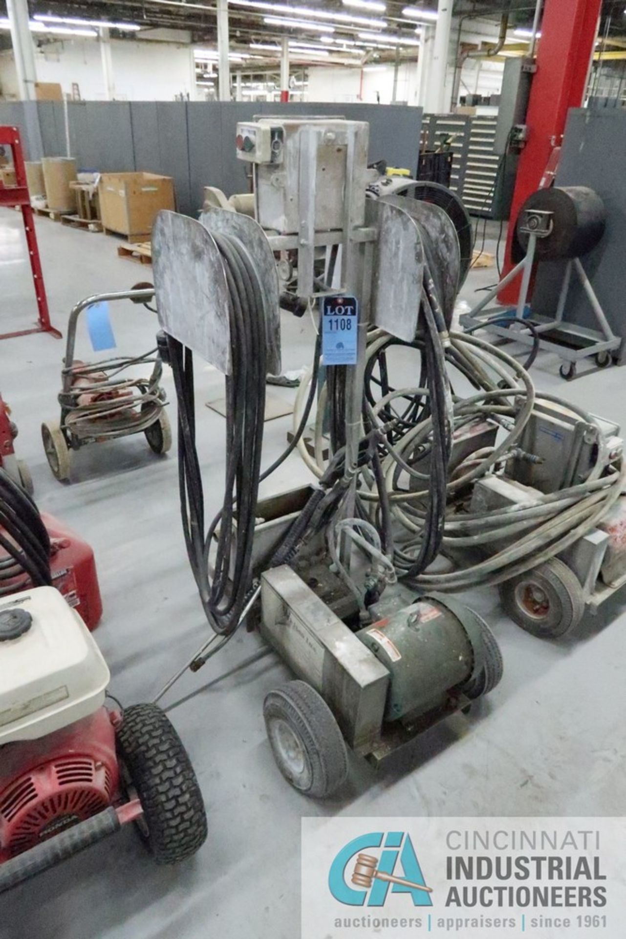 WHITCO MODEL 2418-EC ELECTRIC PORTABLE PRESSURE WASHER; S/N 300-101, 3-PHASE, 208 VOLTS, 3 HP