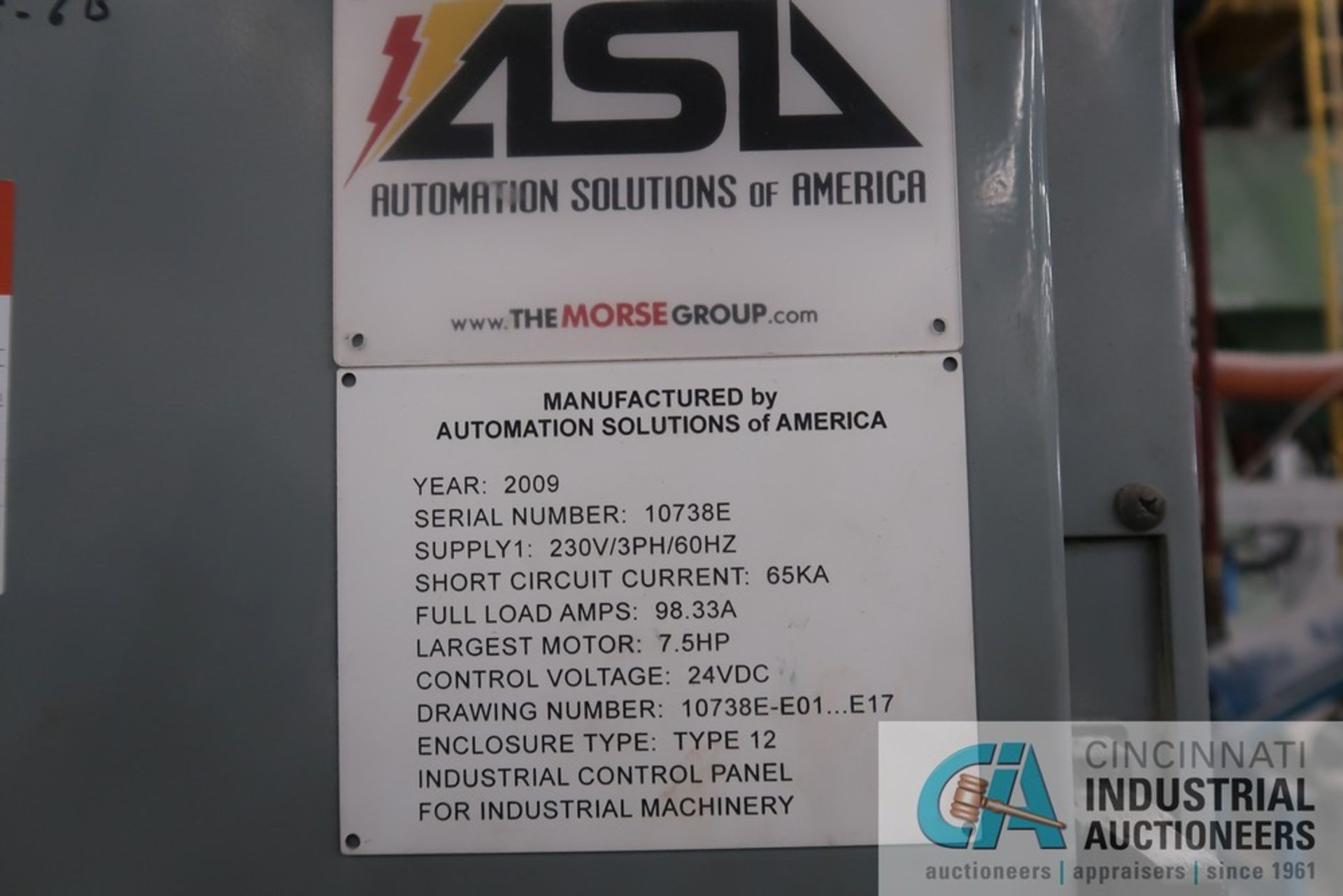 **AUTOMATION SOLUTIONS OF AMERICA INDUSTRIAL CONTROL PANEL WITH SIEMENS SIMATIC MULTI-PANEL TOUCH S - Image 3 of 9