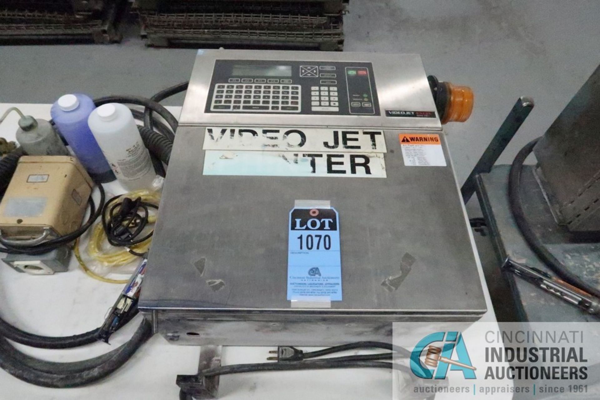 VIDEOJET MODEL EXCEL-170I INK JET MARKING MACHINE; S/N 1973280024WD