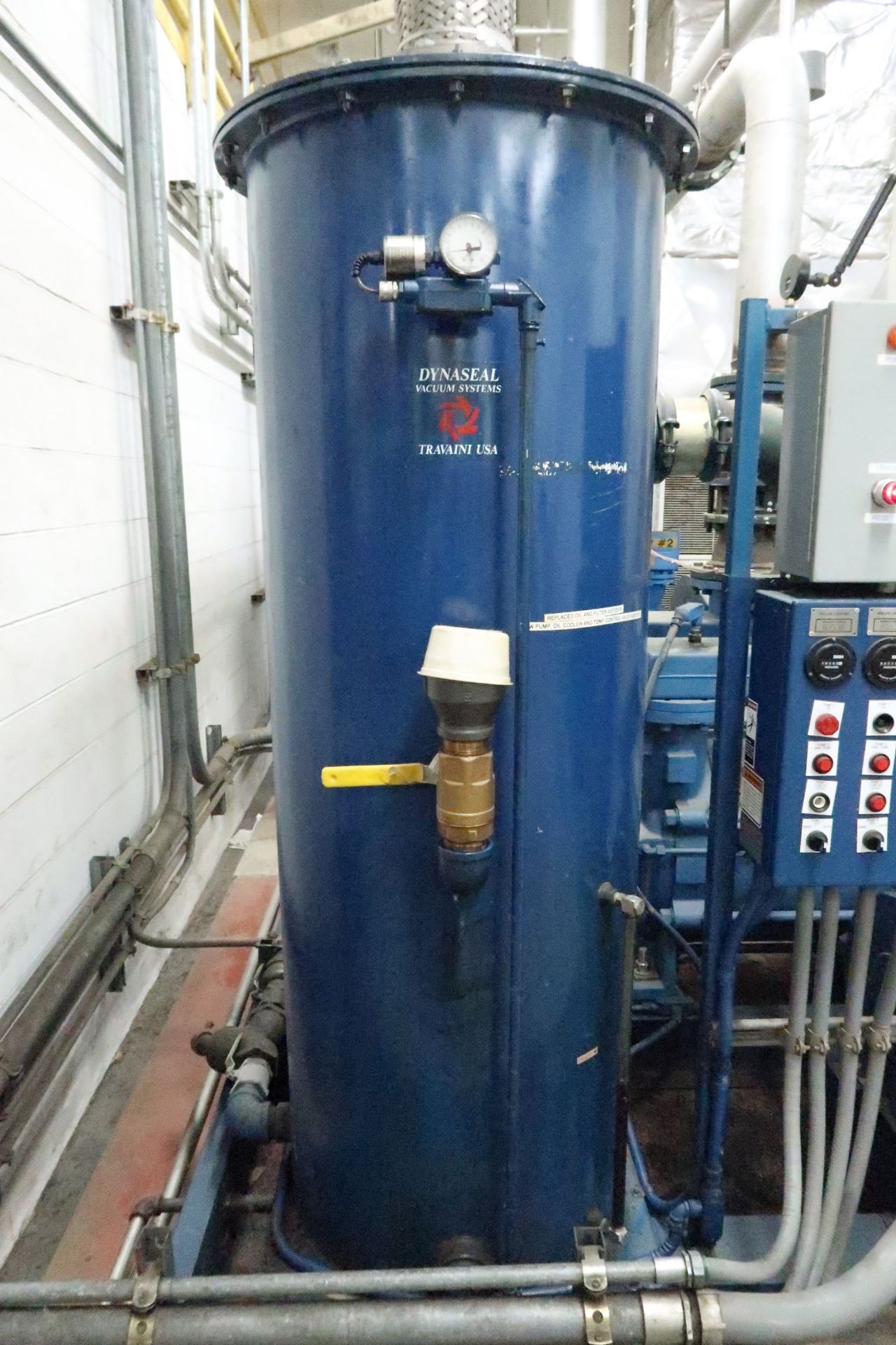 100 HP DYNASEAL TRAVAINI MODEL TRSA200/2500/C/F SKID MOUNTED VACUUM PUMP WITH CONTROL PANEL - Image 4 of 7