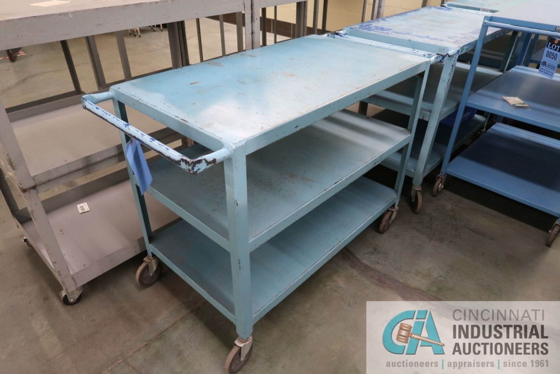 42" X 24" 3-SHELF STEEL CARTS